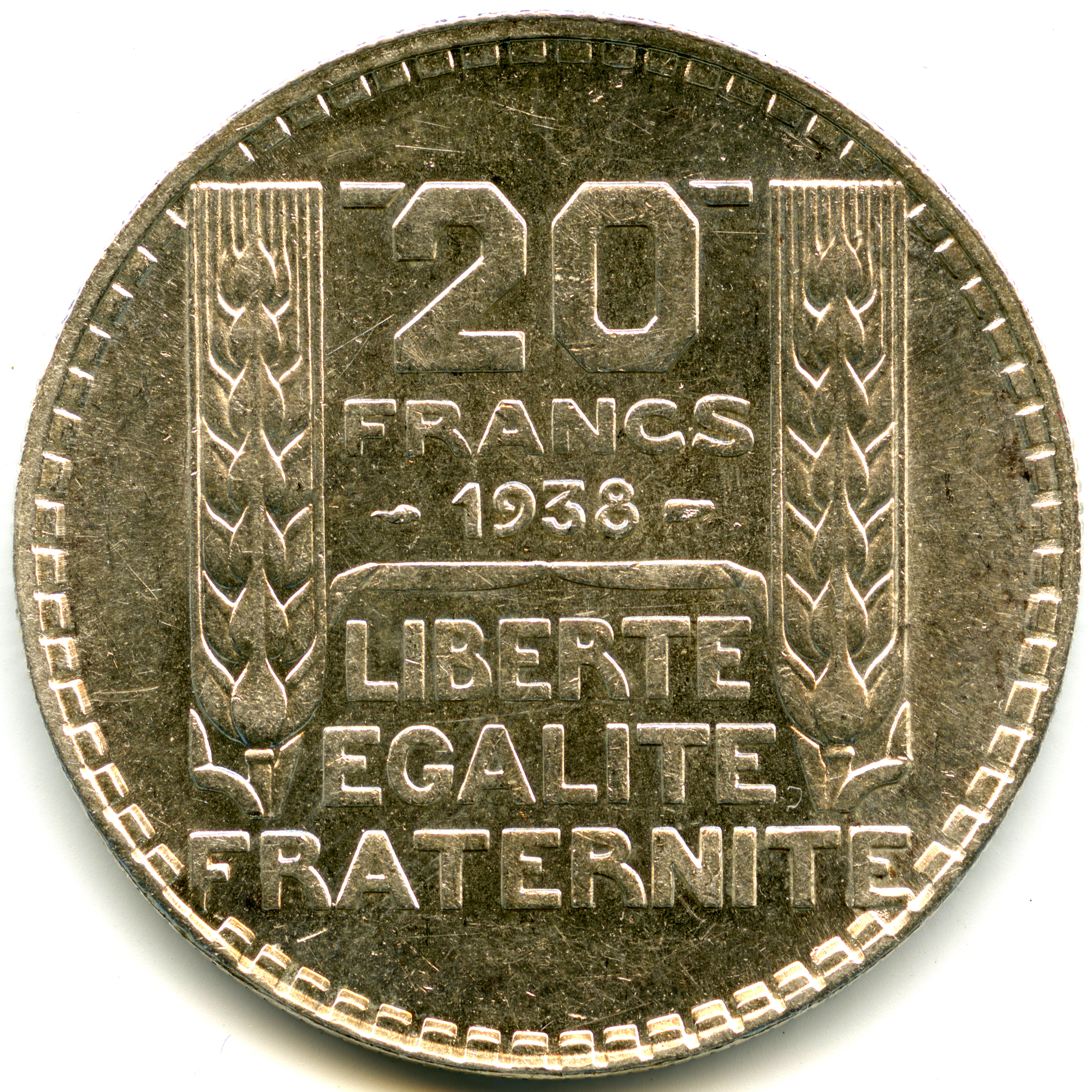 20 Francs Turin revers