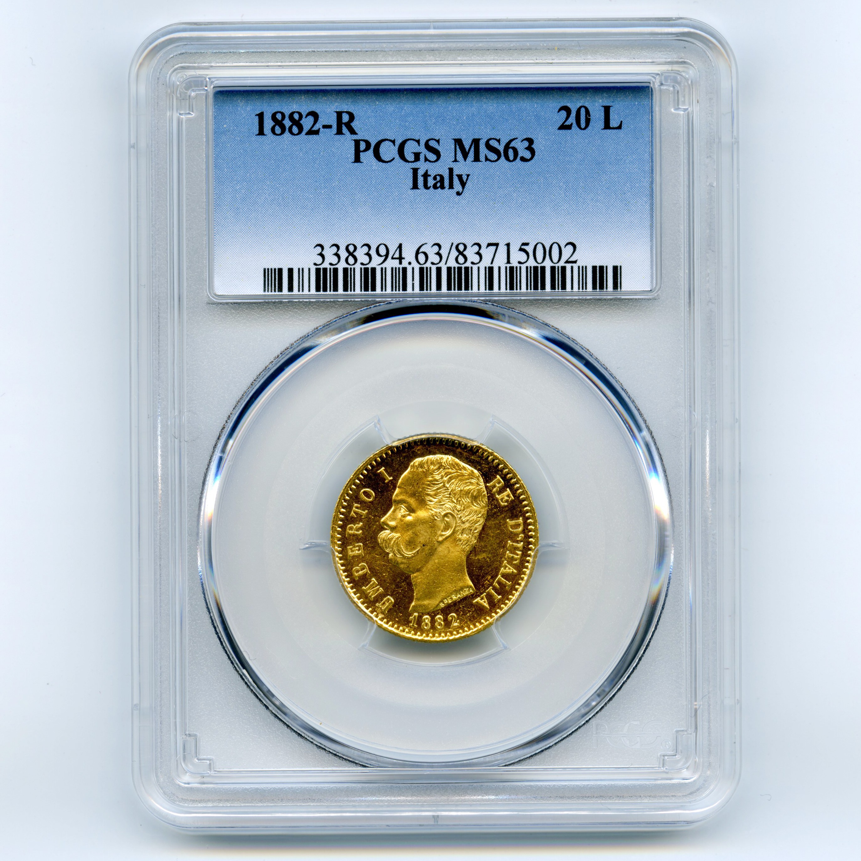 Italie - 20 Lire - 1882 R avers