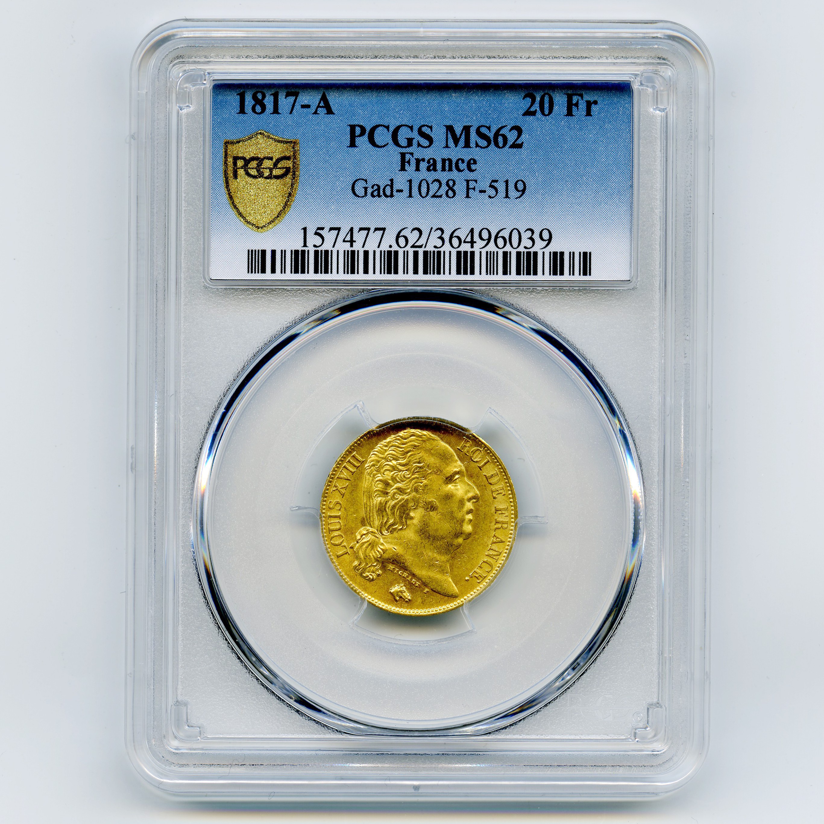 Louis XVIII - 20 Francs - 1817 A avers