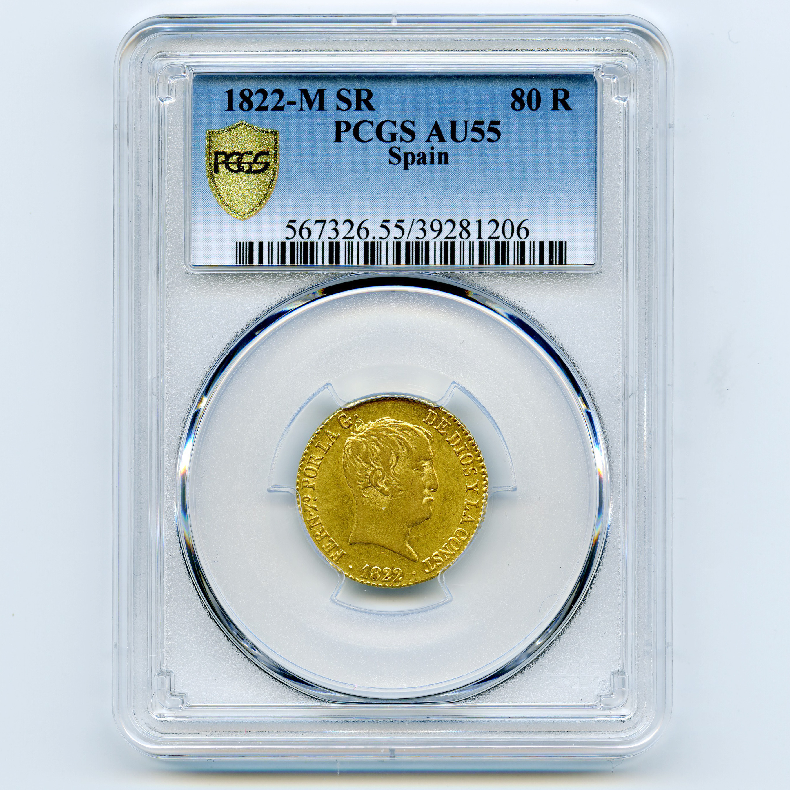 Espagne - 80 Reales - 1822 M avers