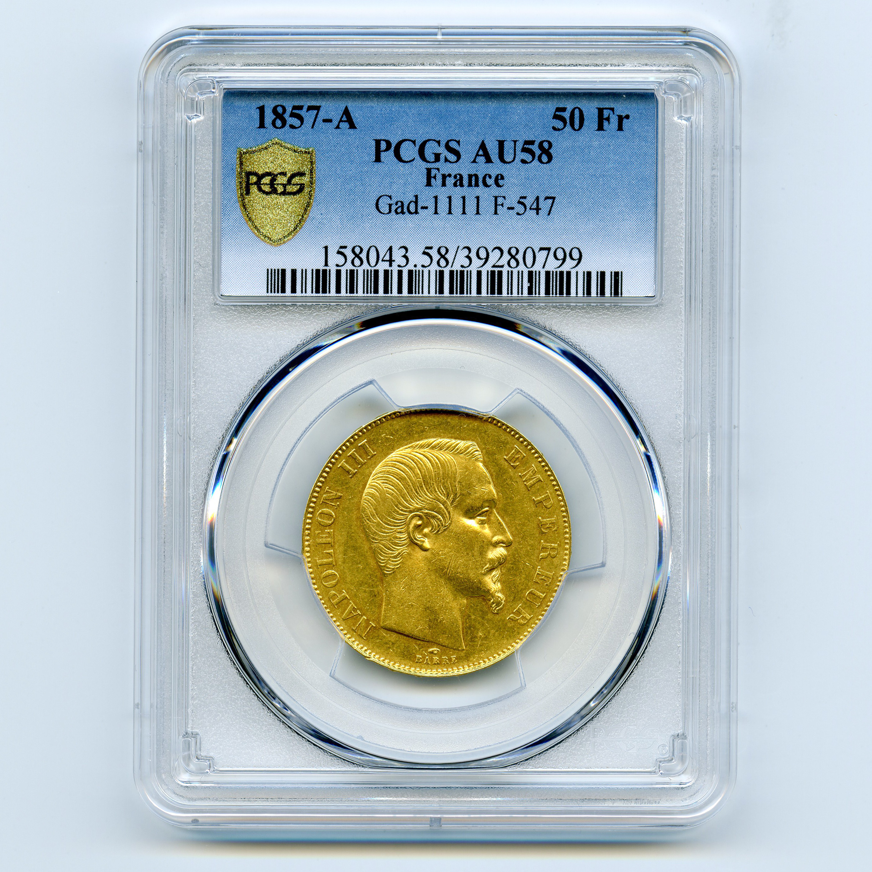 Napoléon III - 50 Francs - 1857 A avers