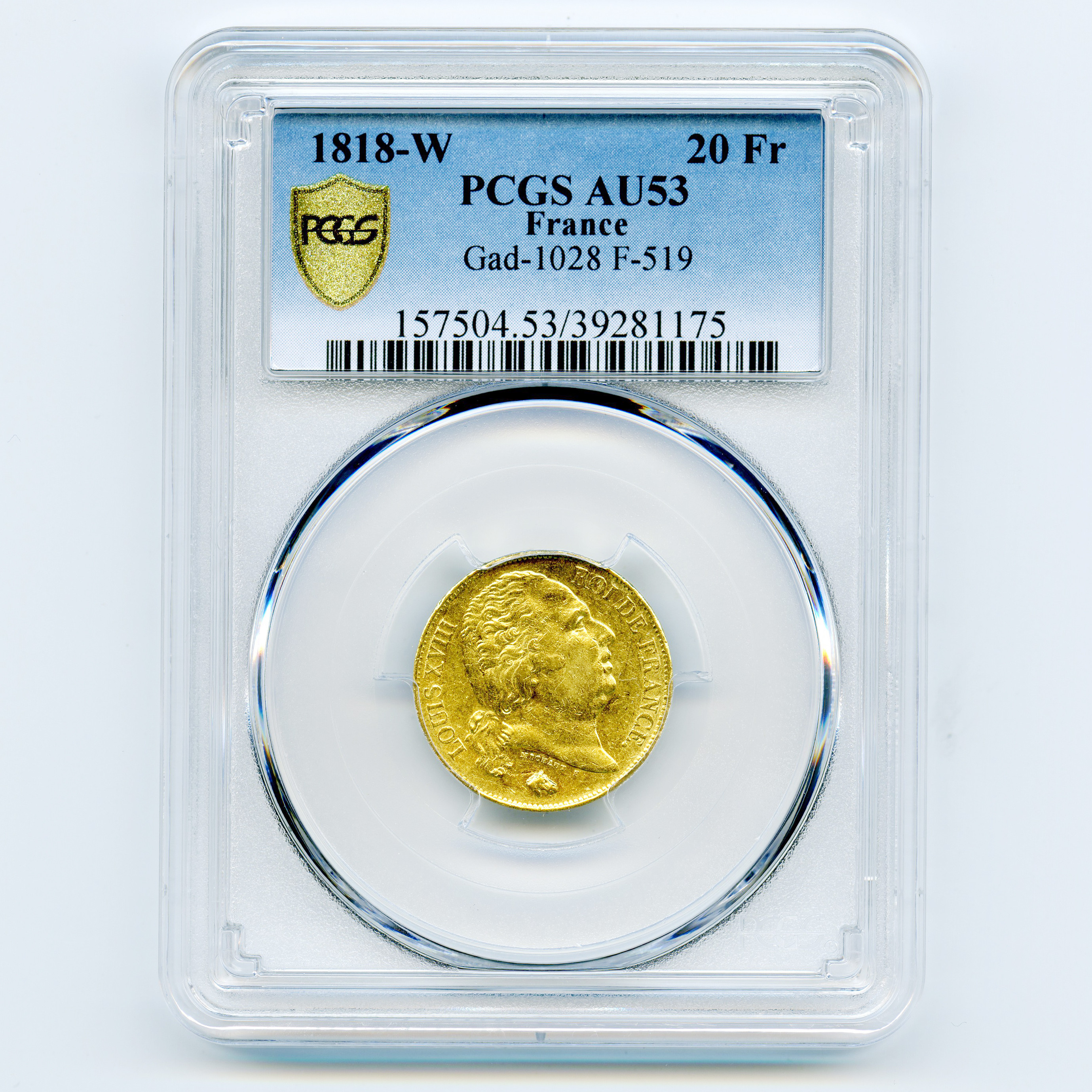 Louis XVIII - 20 Francs - 1818 W avers