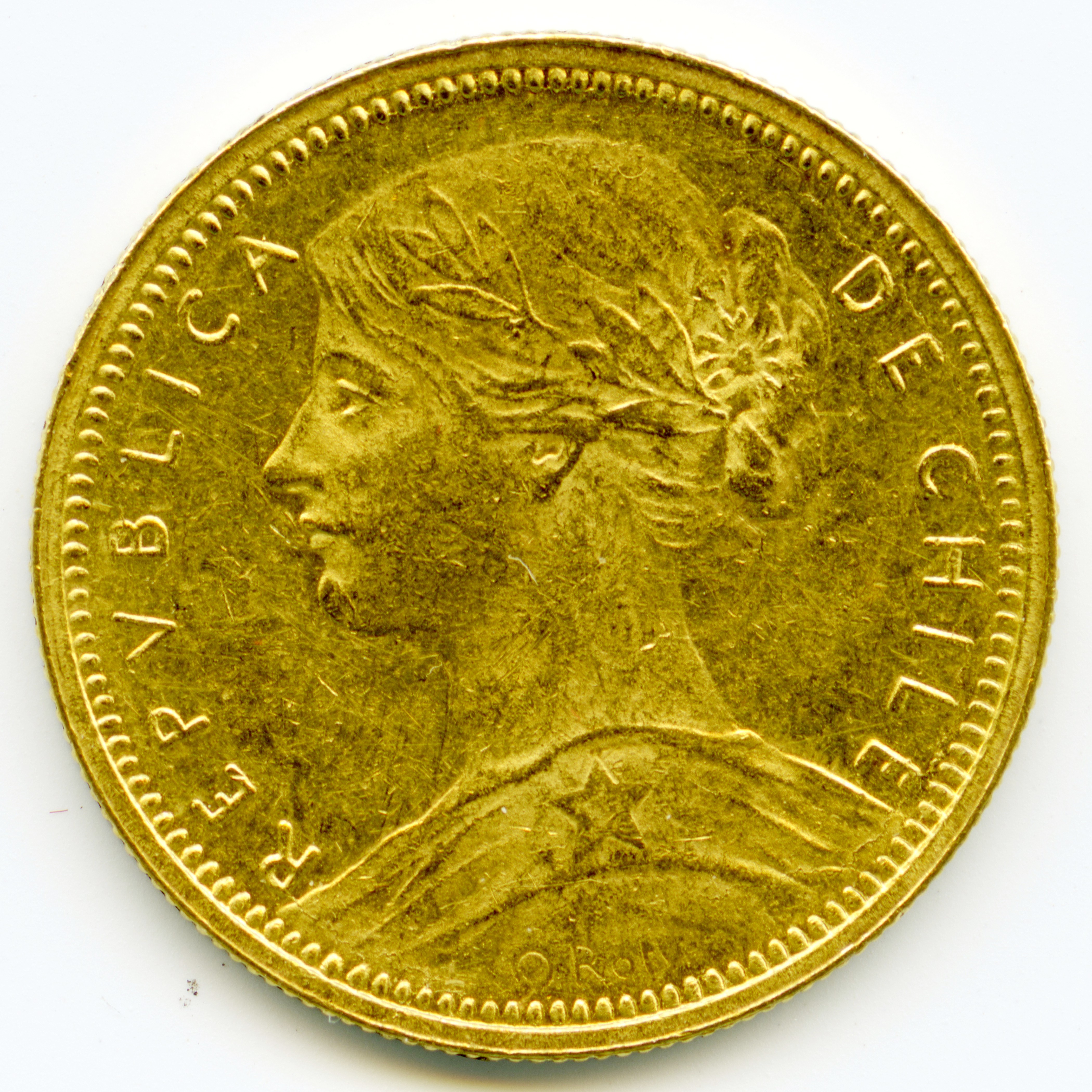 Chili - 10 Pesos - 1896 avers