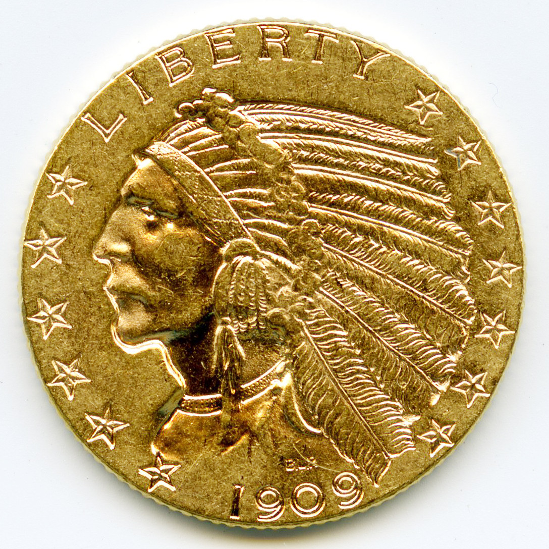 USA - 5 Dollars - 1909 avers