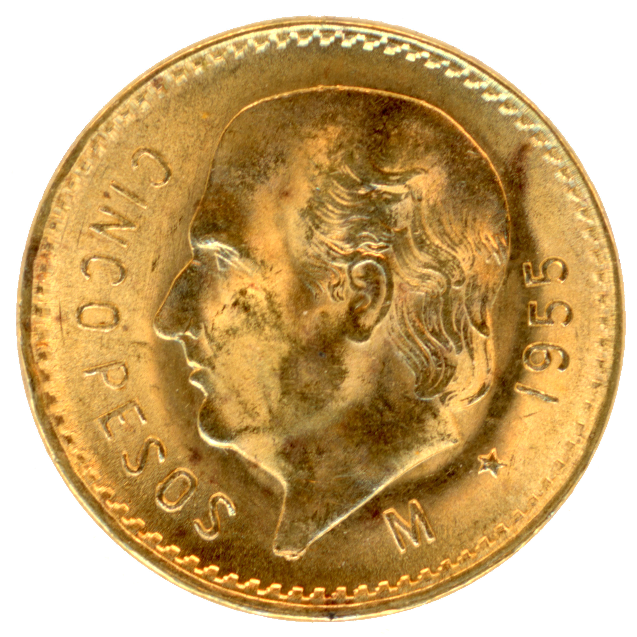 Mexique - 5 Pesos - 1955 M avers