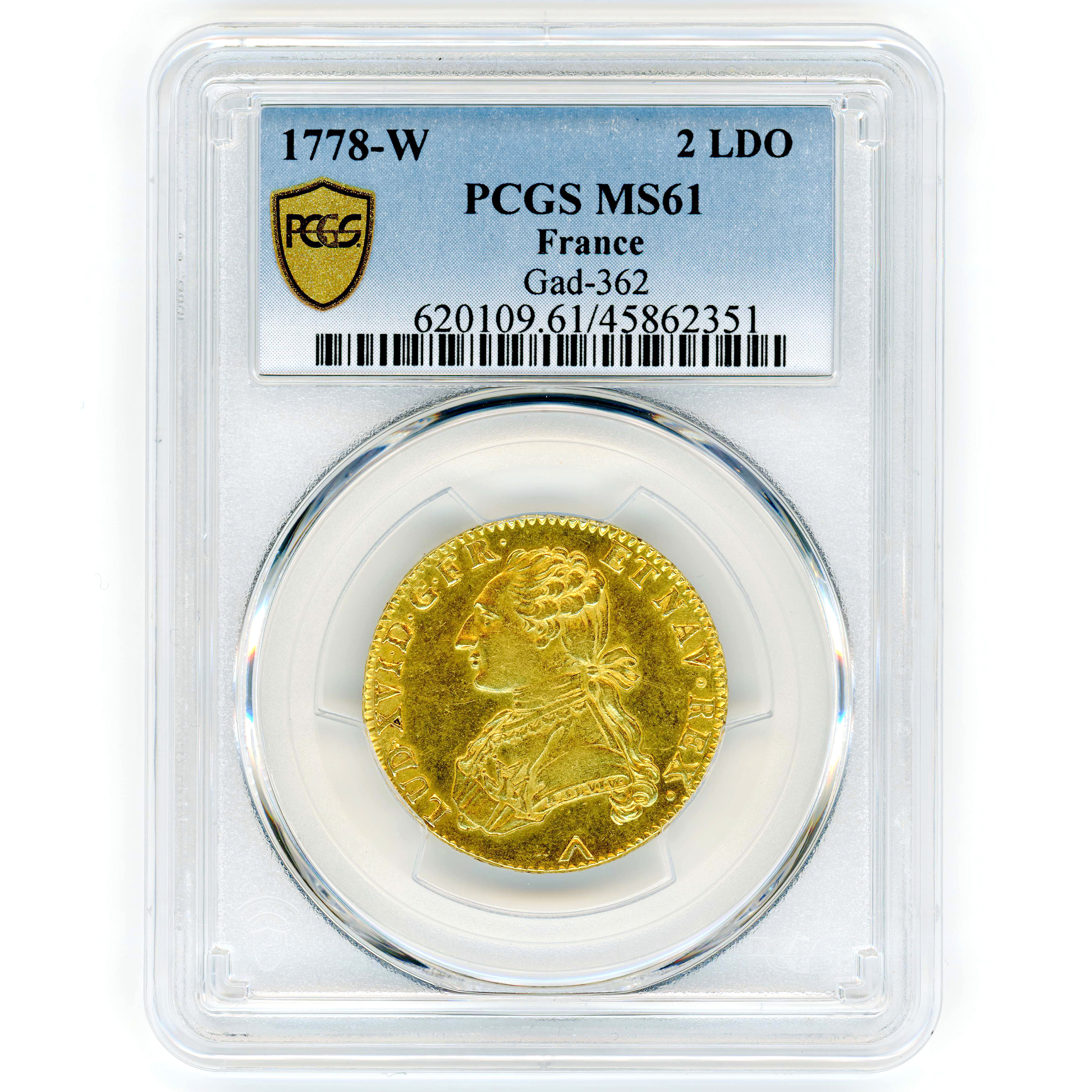 Double louis d’or au buste habillé - 1778 W avers