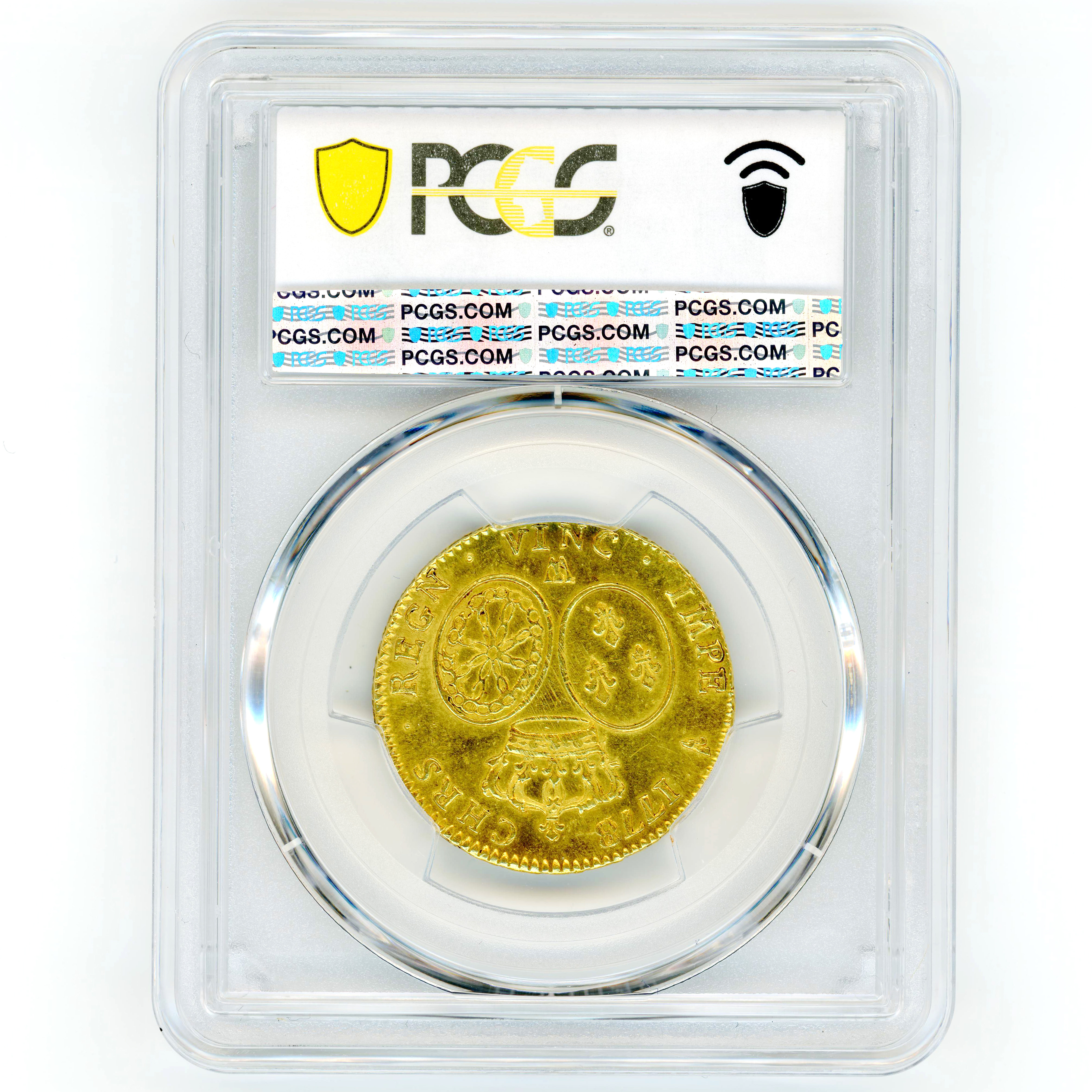 Double louis d’or au buste habillé - 1778 W revers