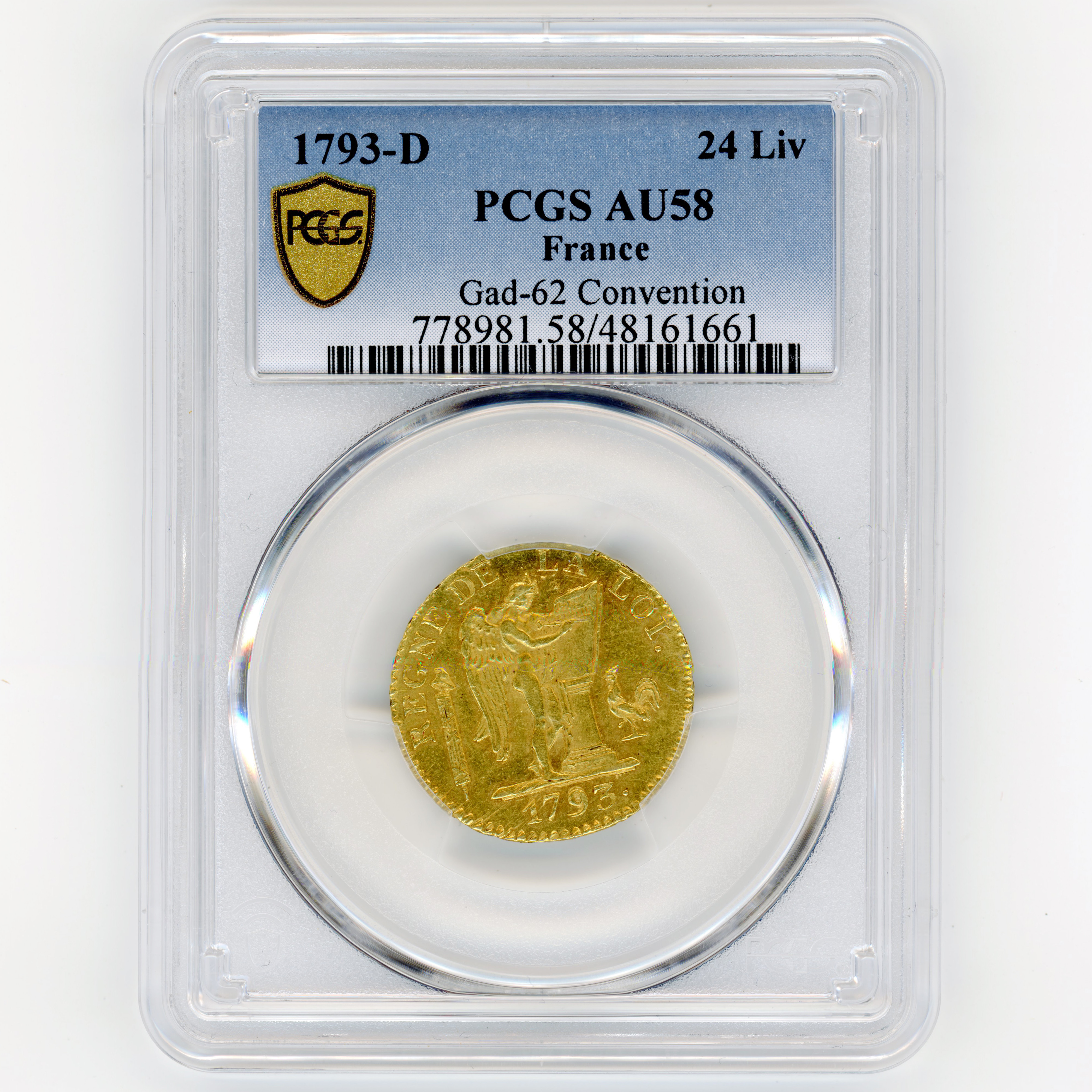 La Convention - 24 Livres - AN II (1793) - Lyon avers