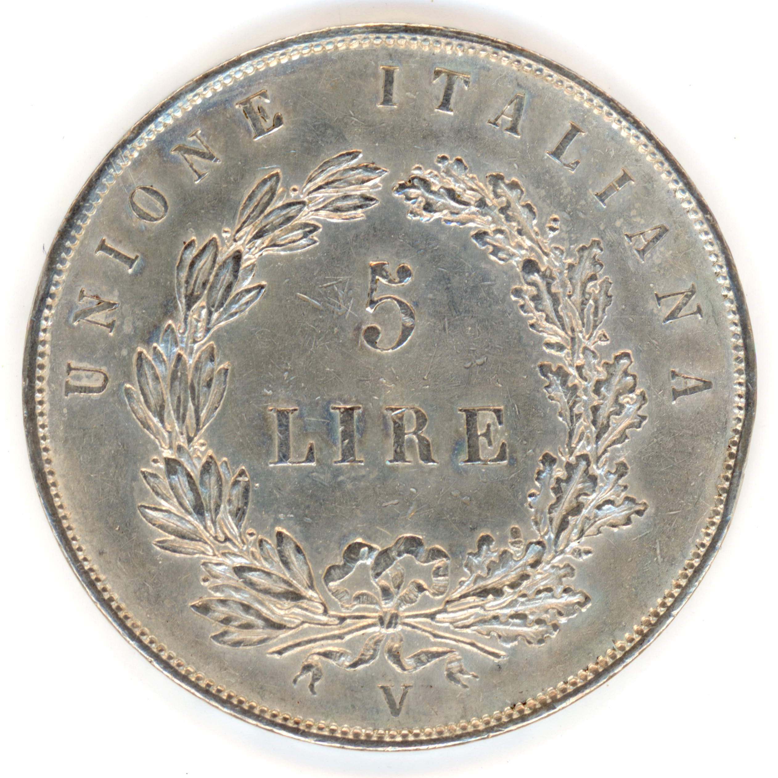 Italie - 5 Lire - 1848 - Venise revers