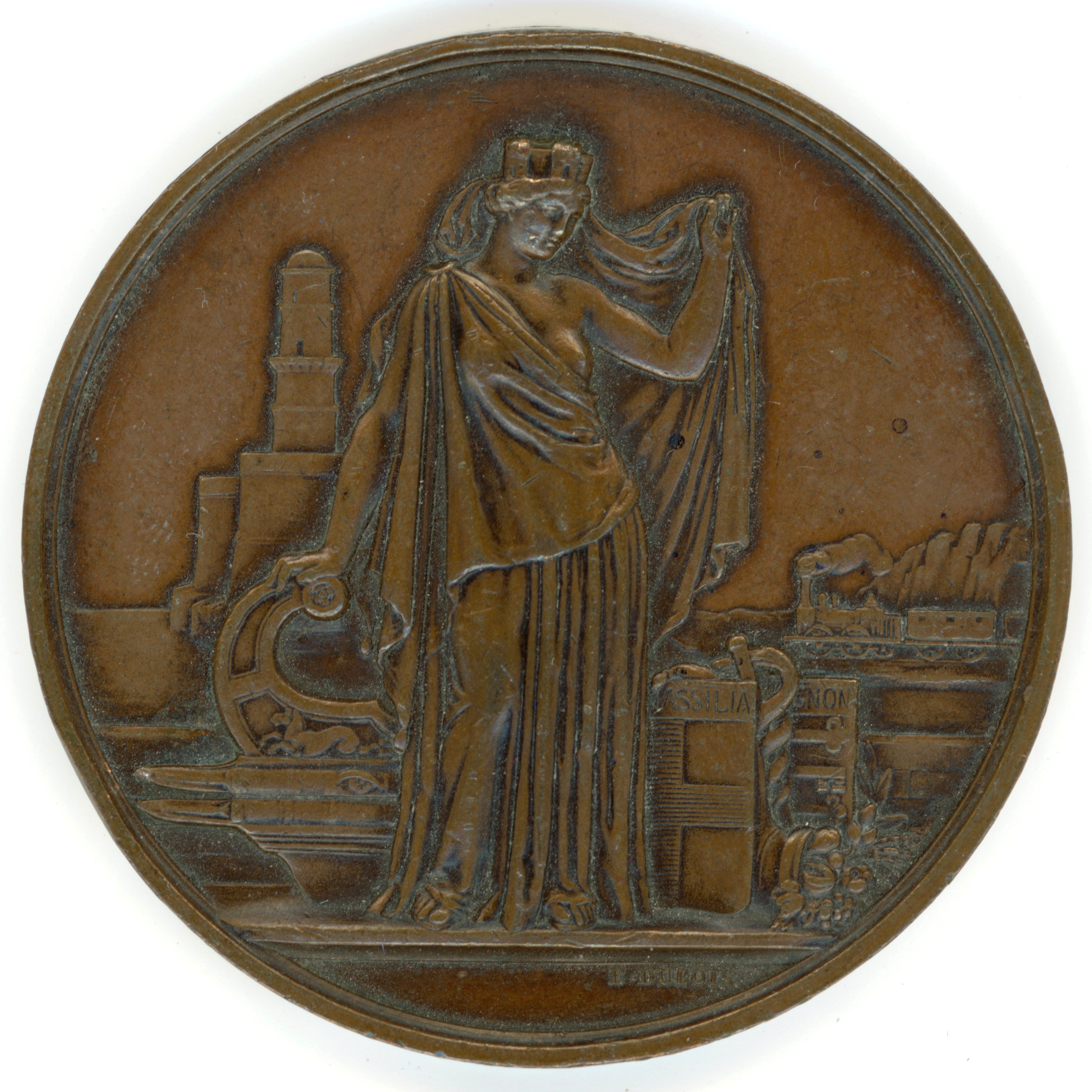 Médaille - Chemin de fer de Marseille à Avignon avers
