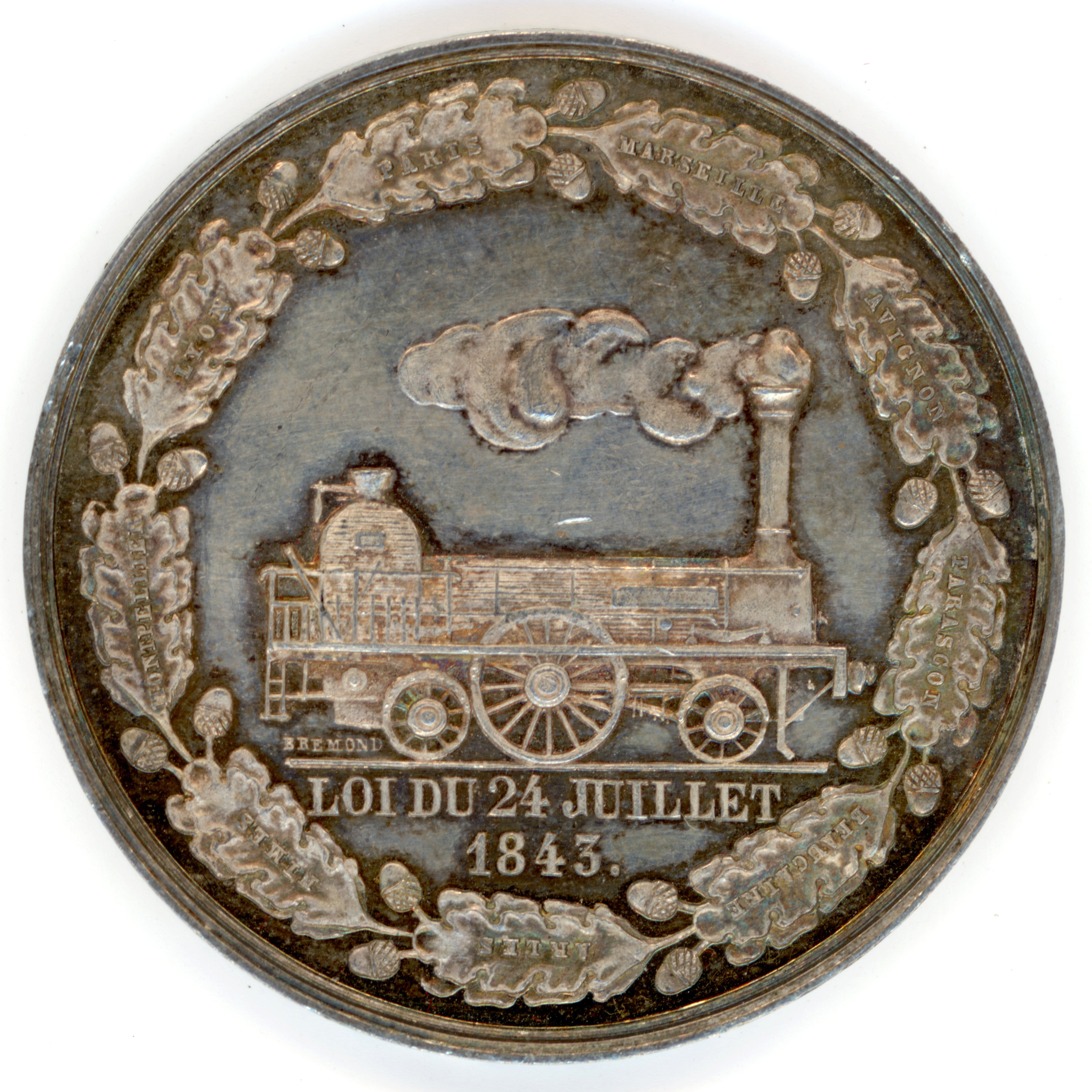 Chemin de fer de Marseille à Avignon - 1843 revers