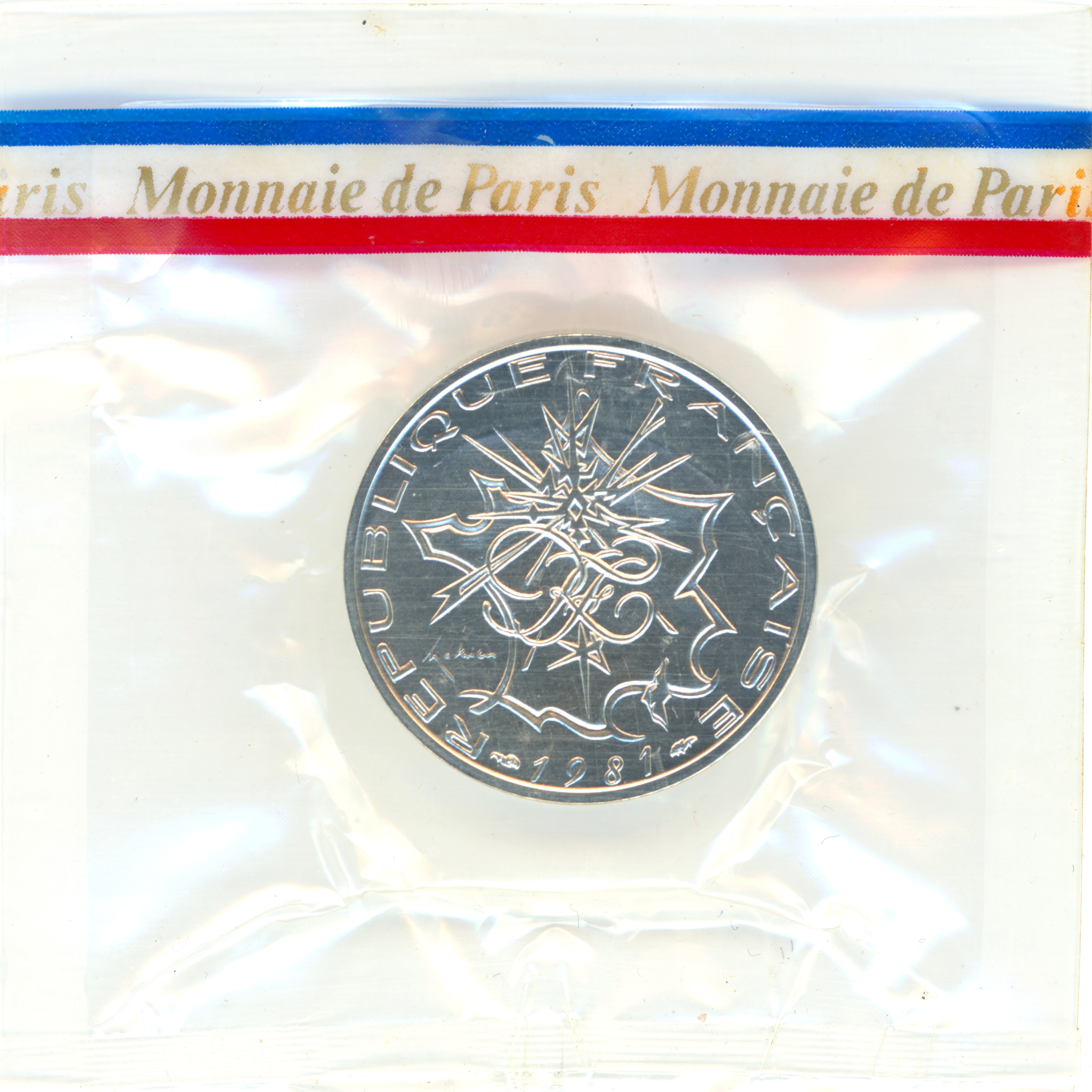 10 Francs Mathieu - Piéfort argent - 1981 avers