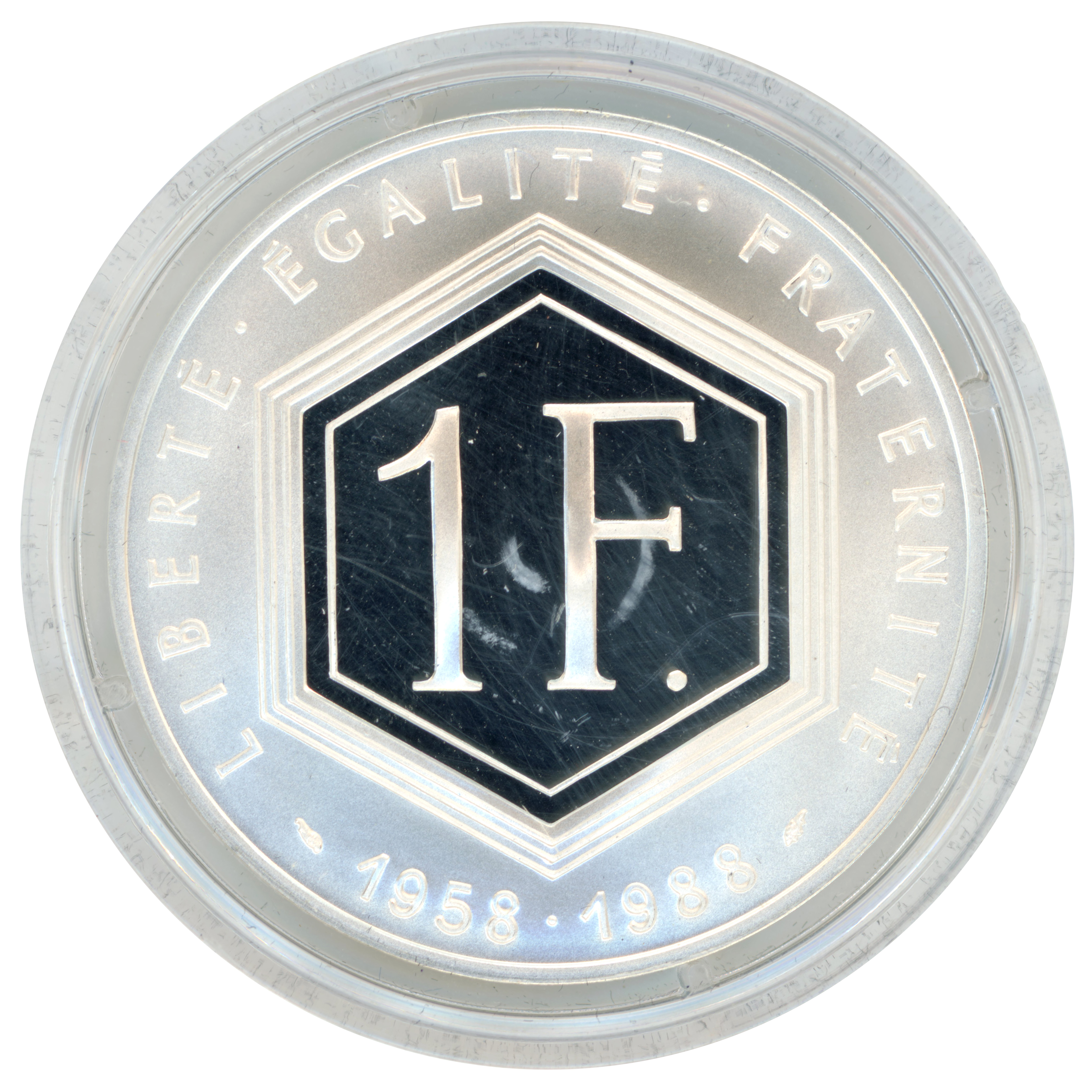 MDP - Charles De Gaulle - 1 Franc - 1988 revers