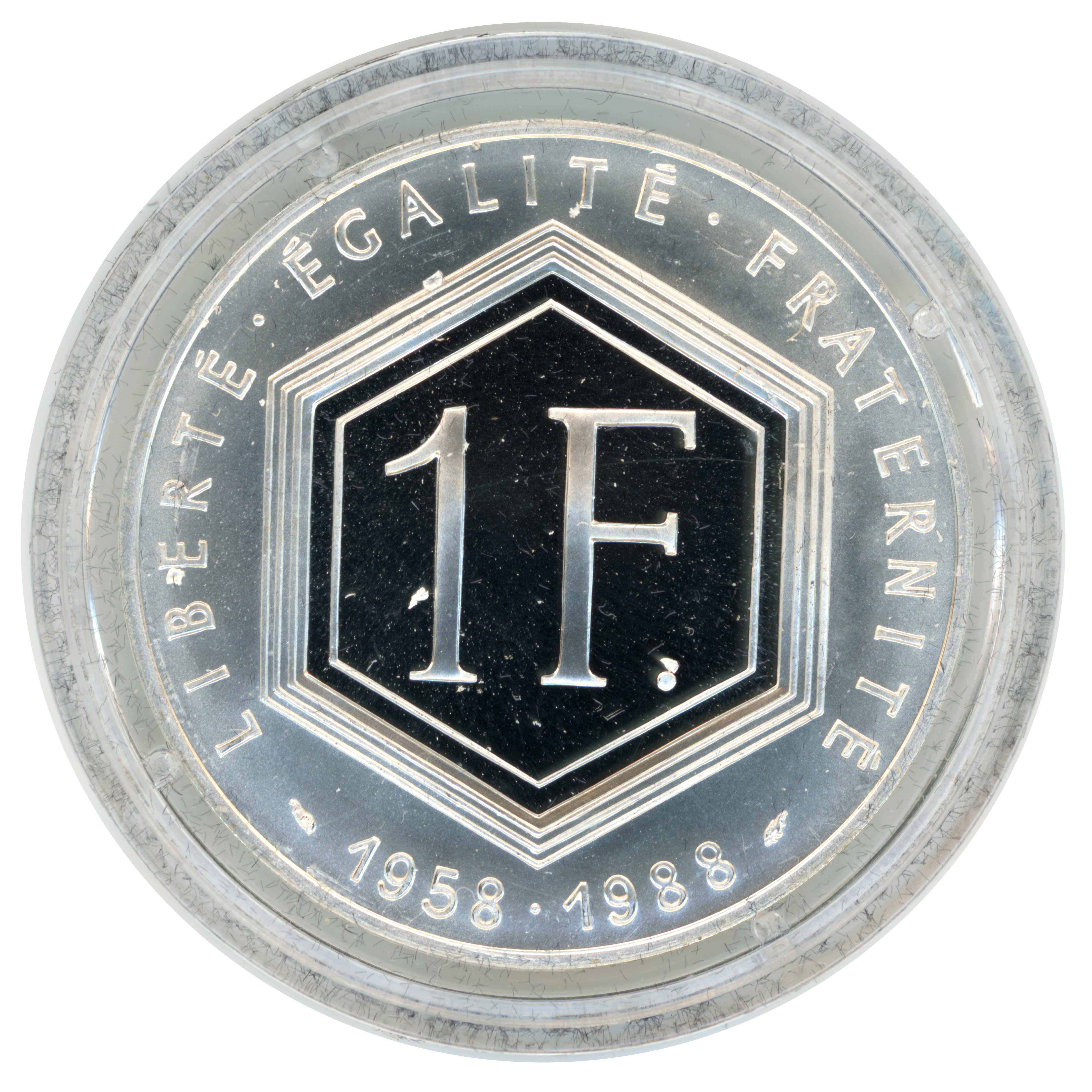 MDP - Charles De Gaulle - 1 Franc - 1988 revers