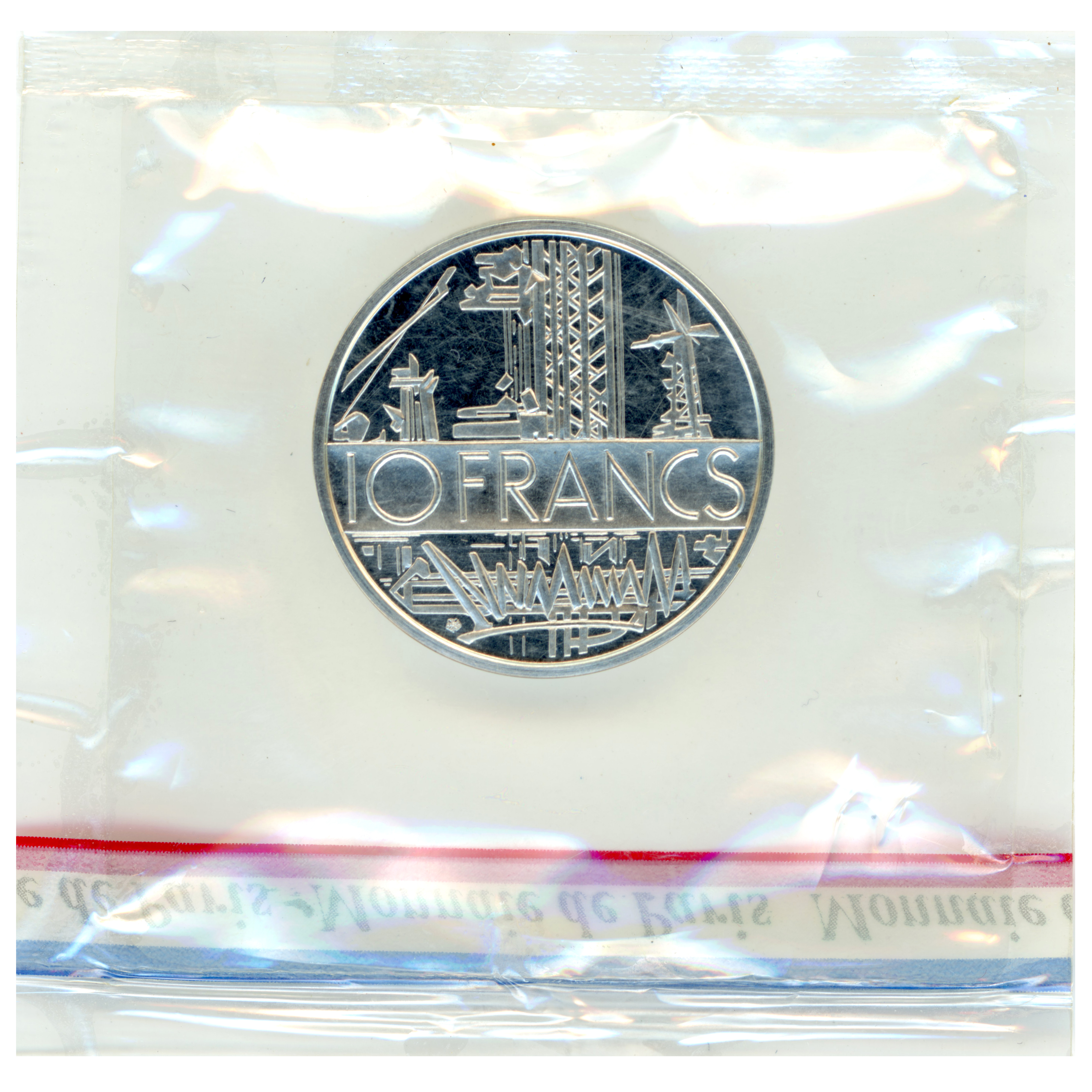 10 Francs Mathieu - Piéfort argent - 1974 revers