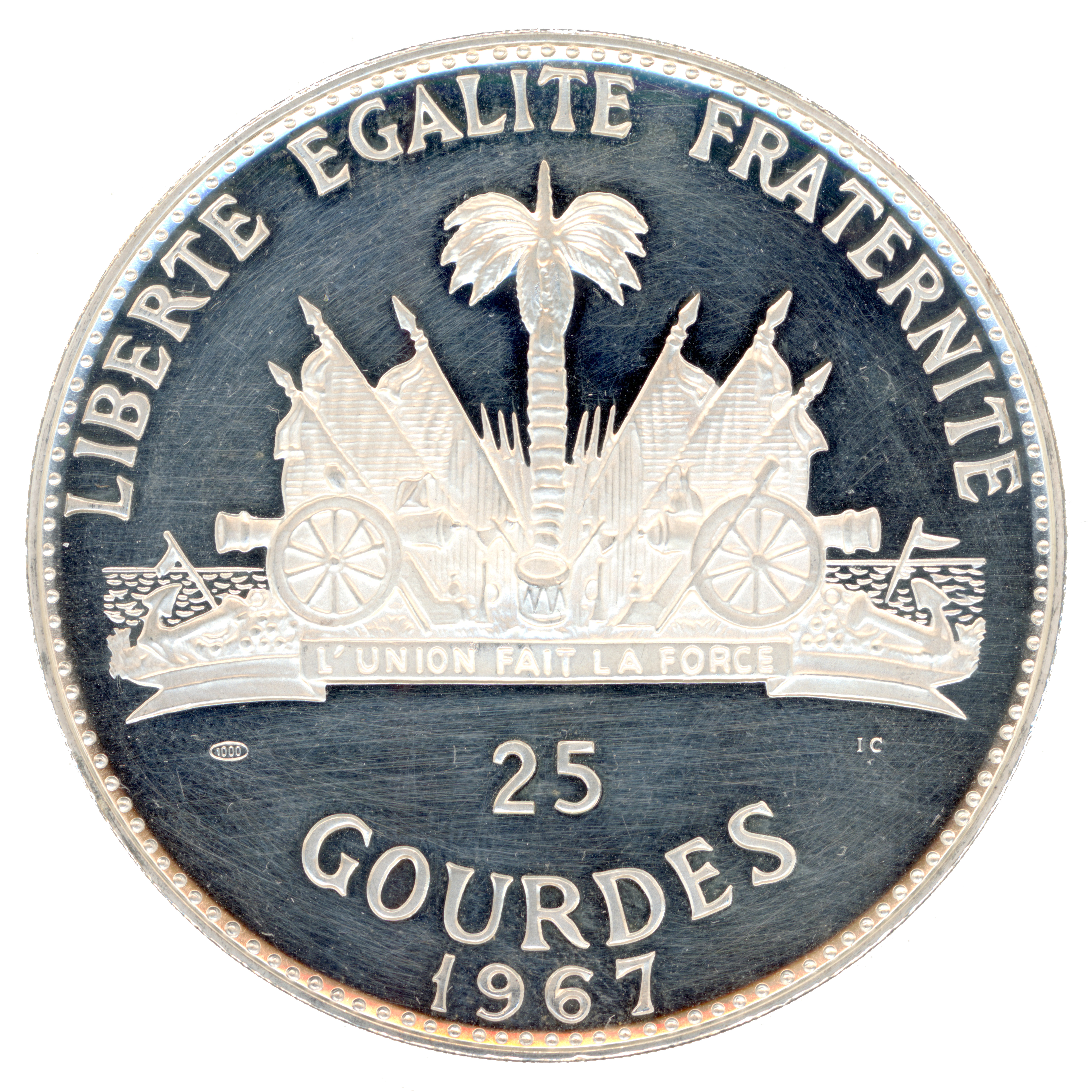 Haïti - 25 Gourdes - 1967 revers