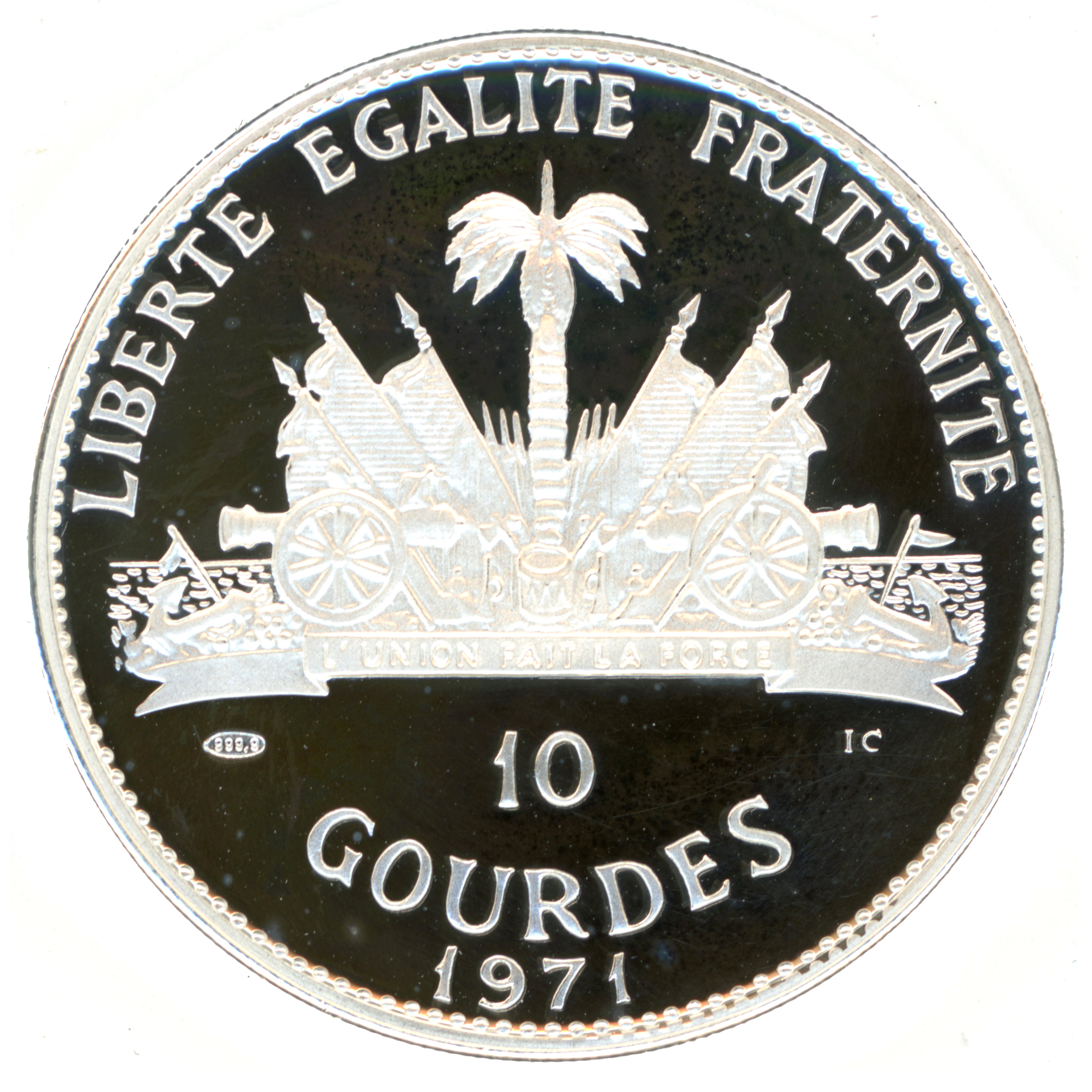 Haïti - 10 Gourdes - Chiricahua - 1971 revers