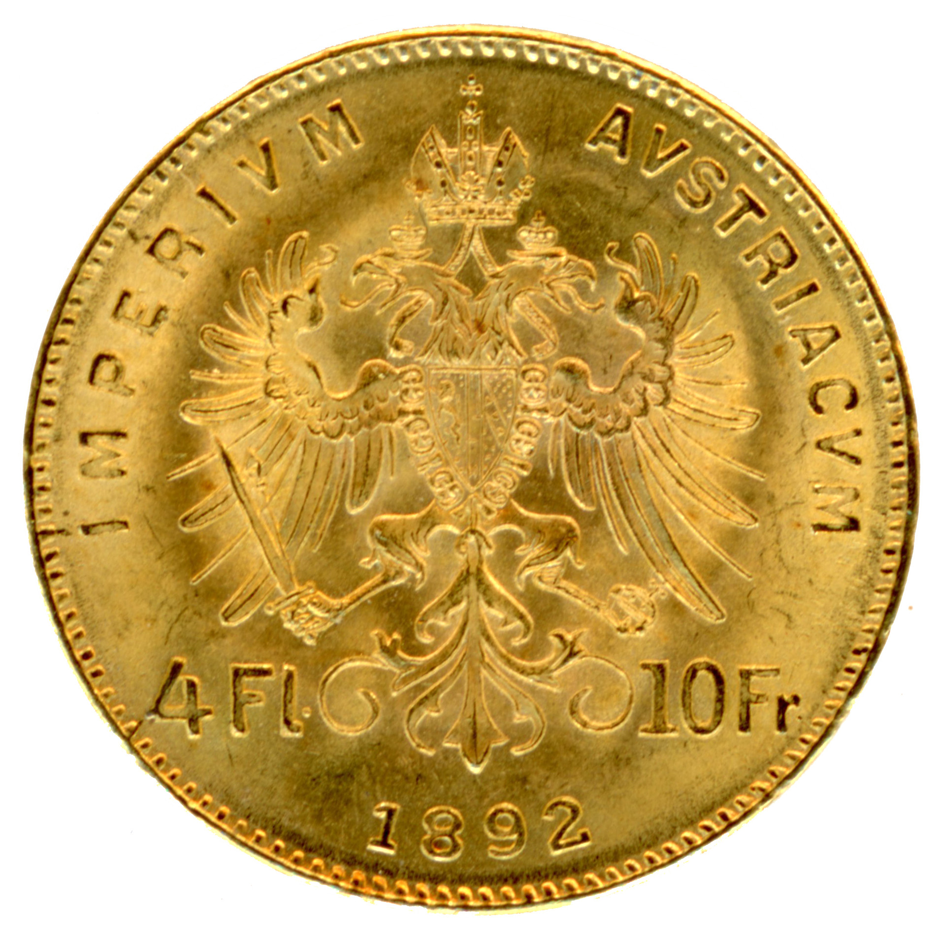 Autriche - 4 Florins - 1892 - Vienne revers