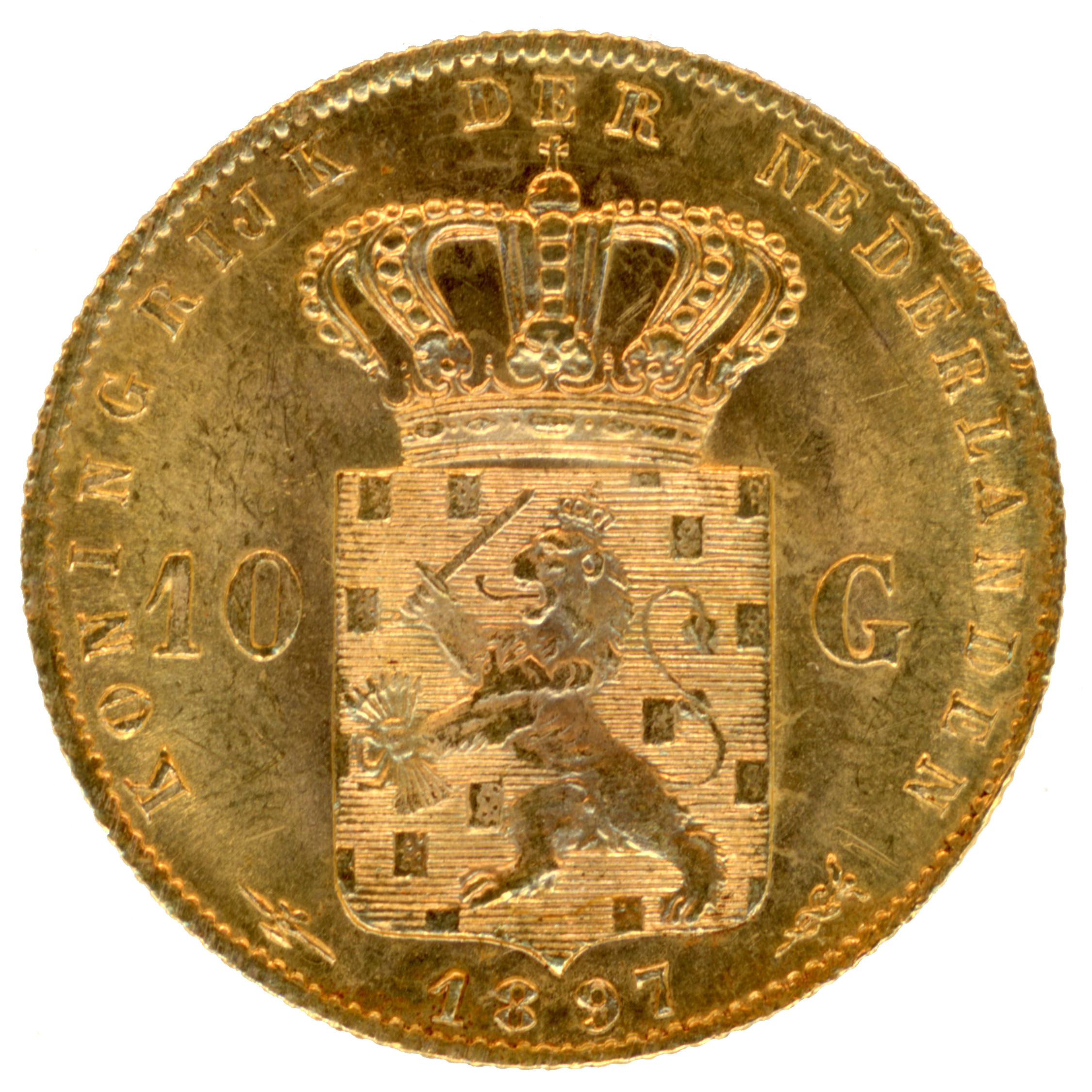 Pays-Bas - 10 Florins - 1897 - Utrecht revers