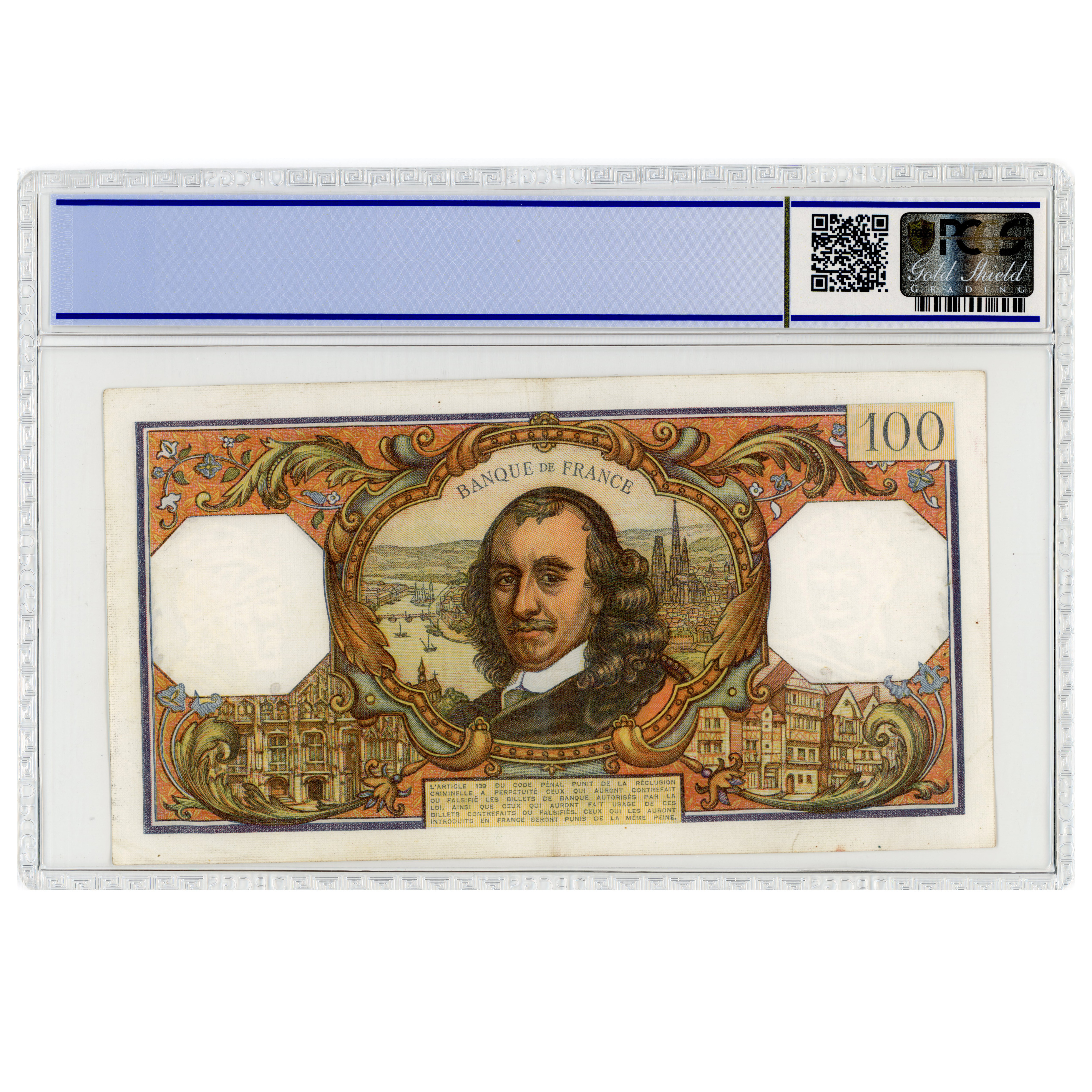 France - 100 Francs Corneille - 1970 revers