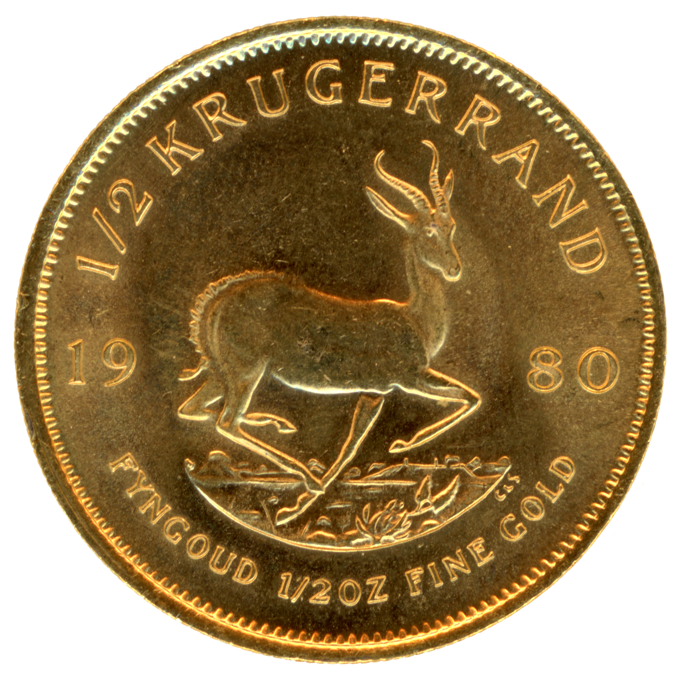 Afrique du Sud - 1/2 Kruguerrand - 1980 revers