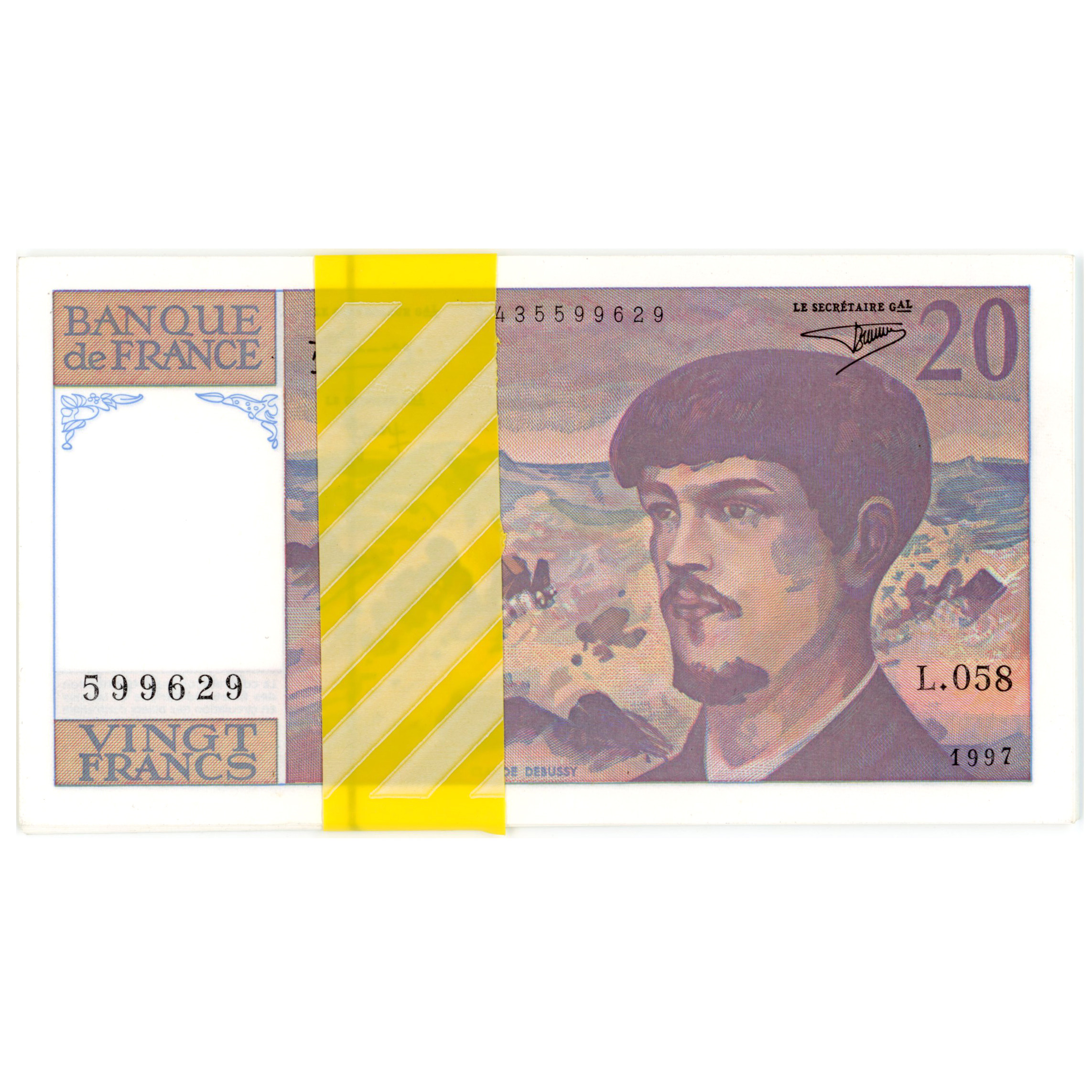 France - Liasse de 20 Francs Debussy - 1997 avers