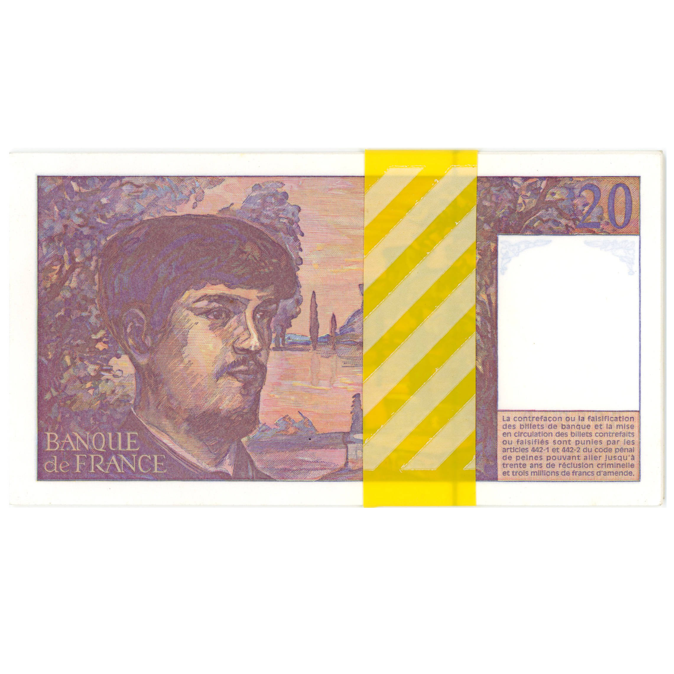 France - Liasse de 20 Francs Debussy - 1997 revers