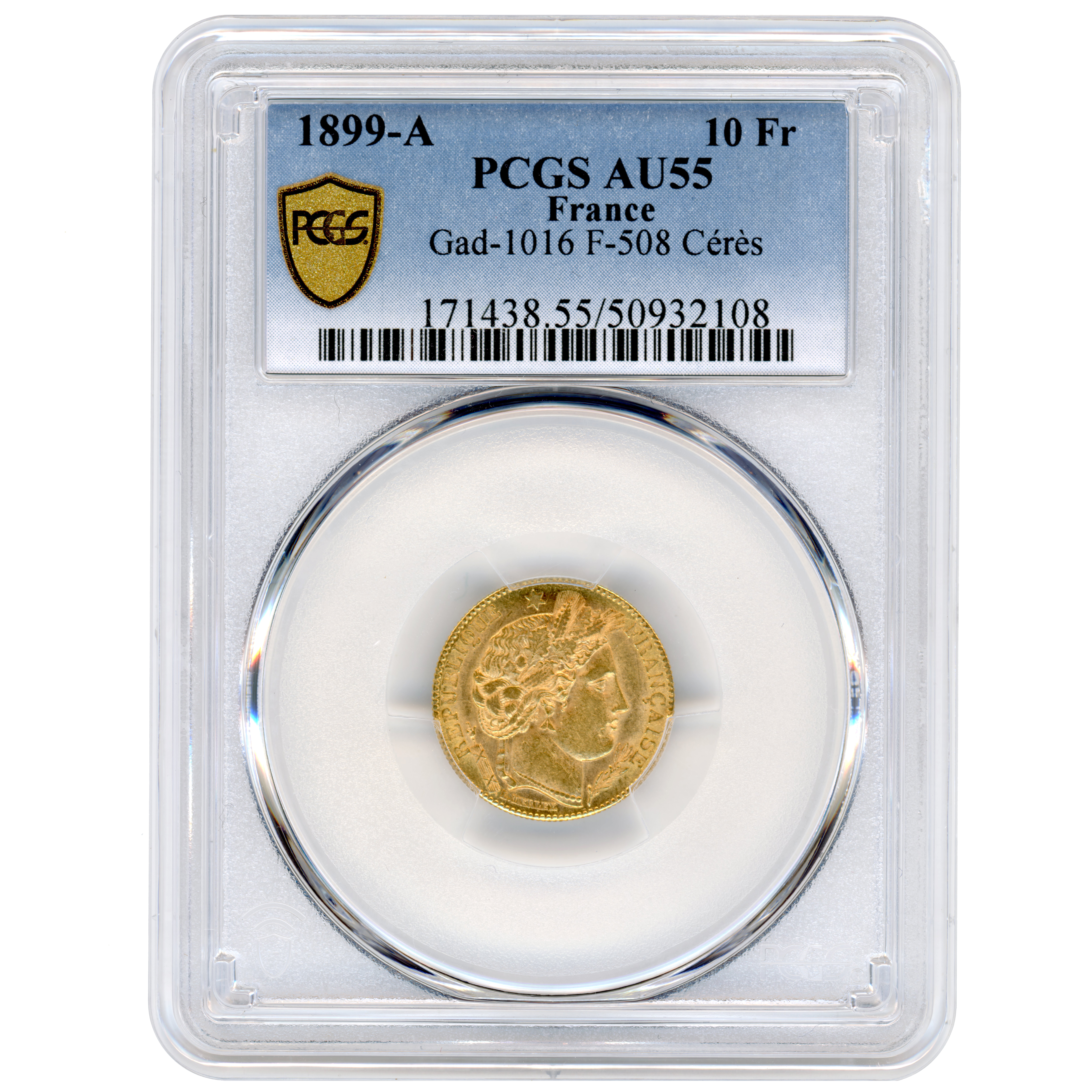 10 Francs - Cérès - 1899 - Paris avers