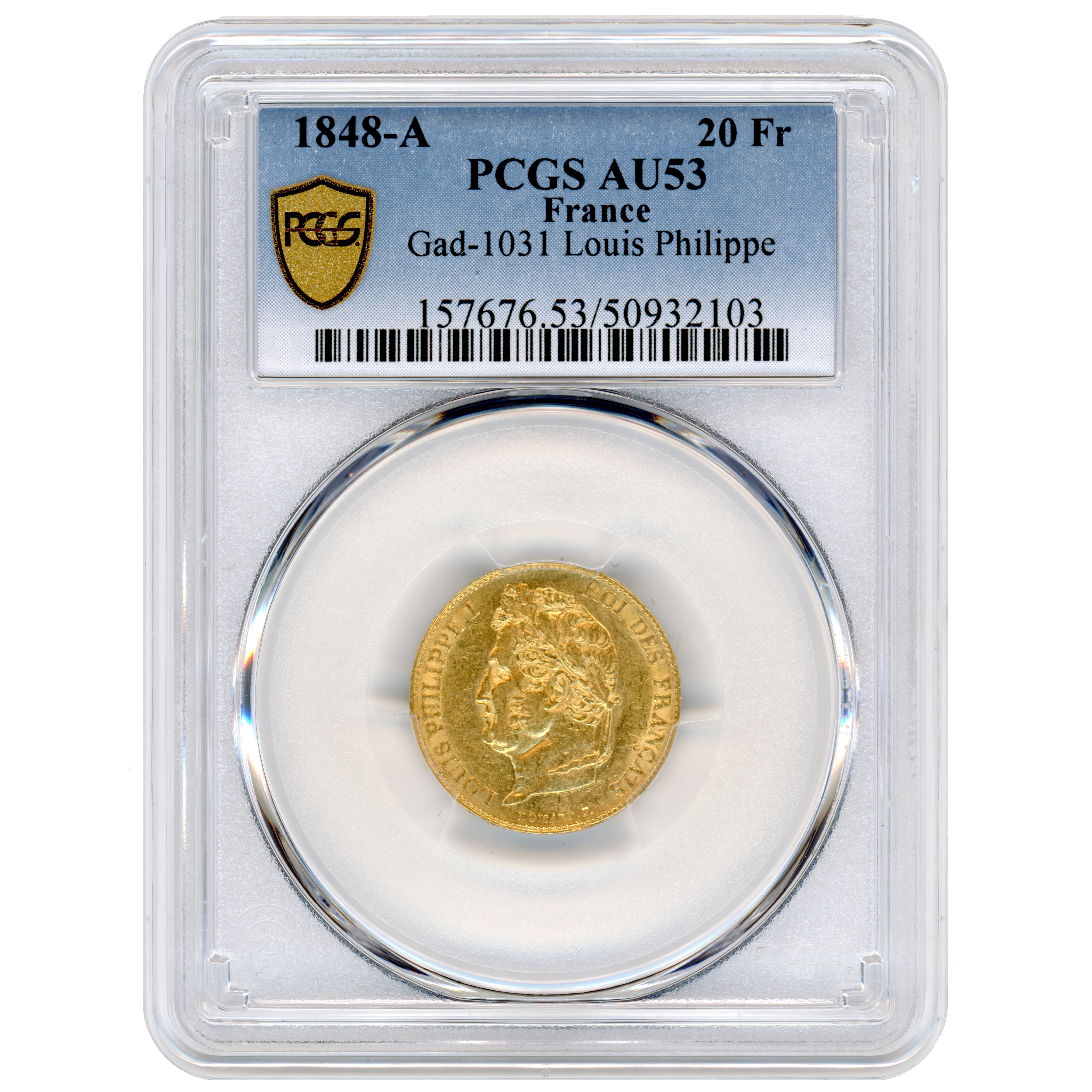 Louis-Philippe I - 20 Francs - 1848 - Paris avers