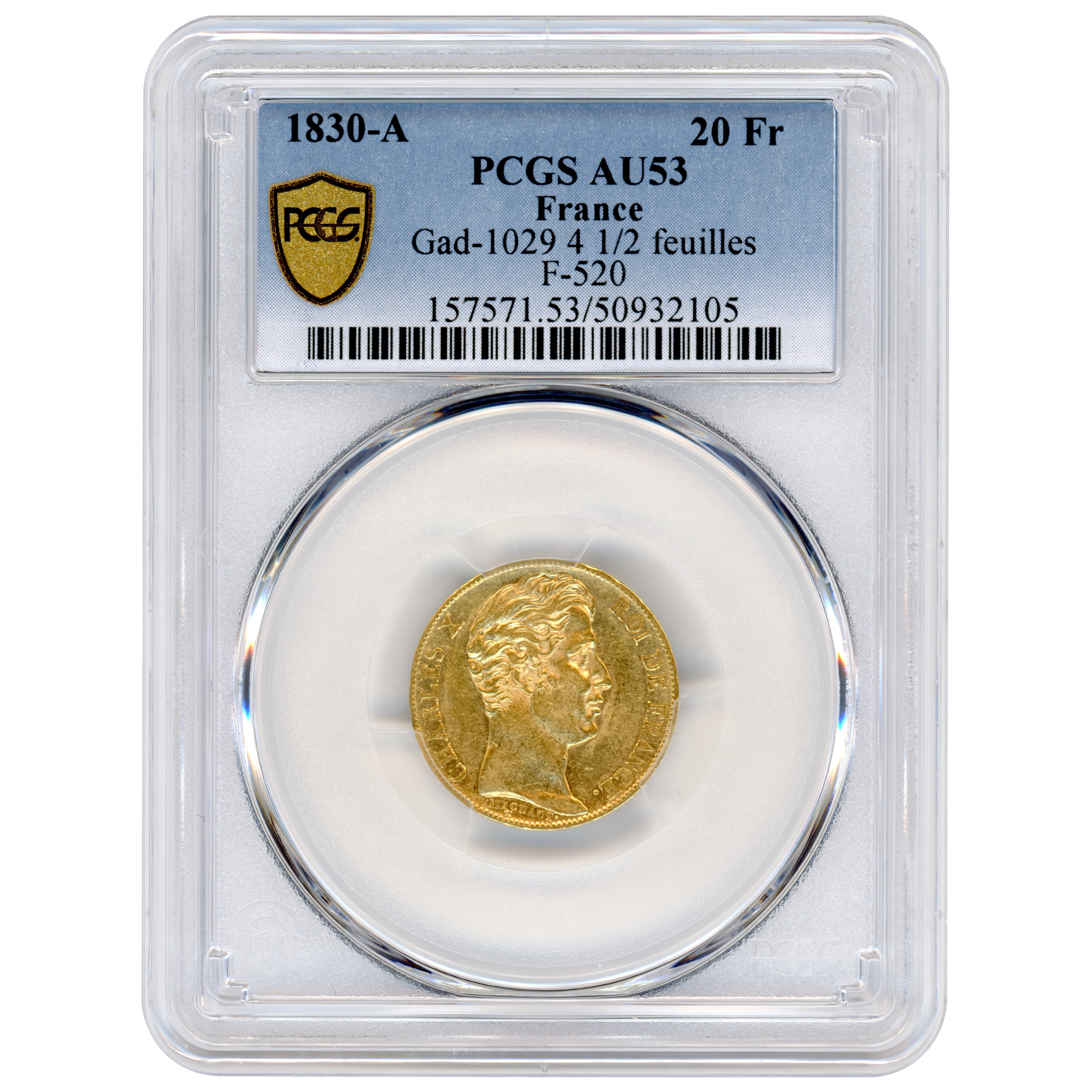 Charles X - 20 Francs - 1830 - Paris avers