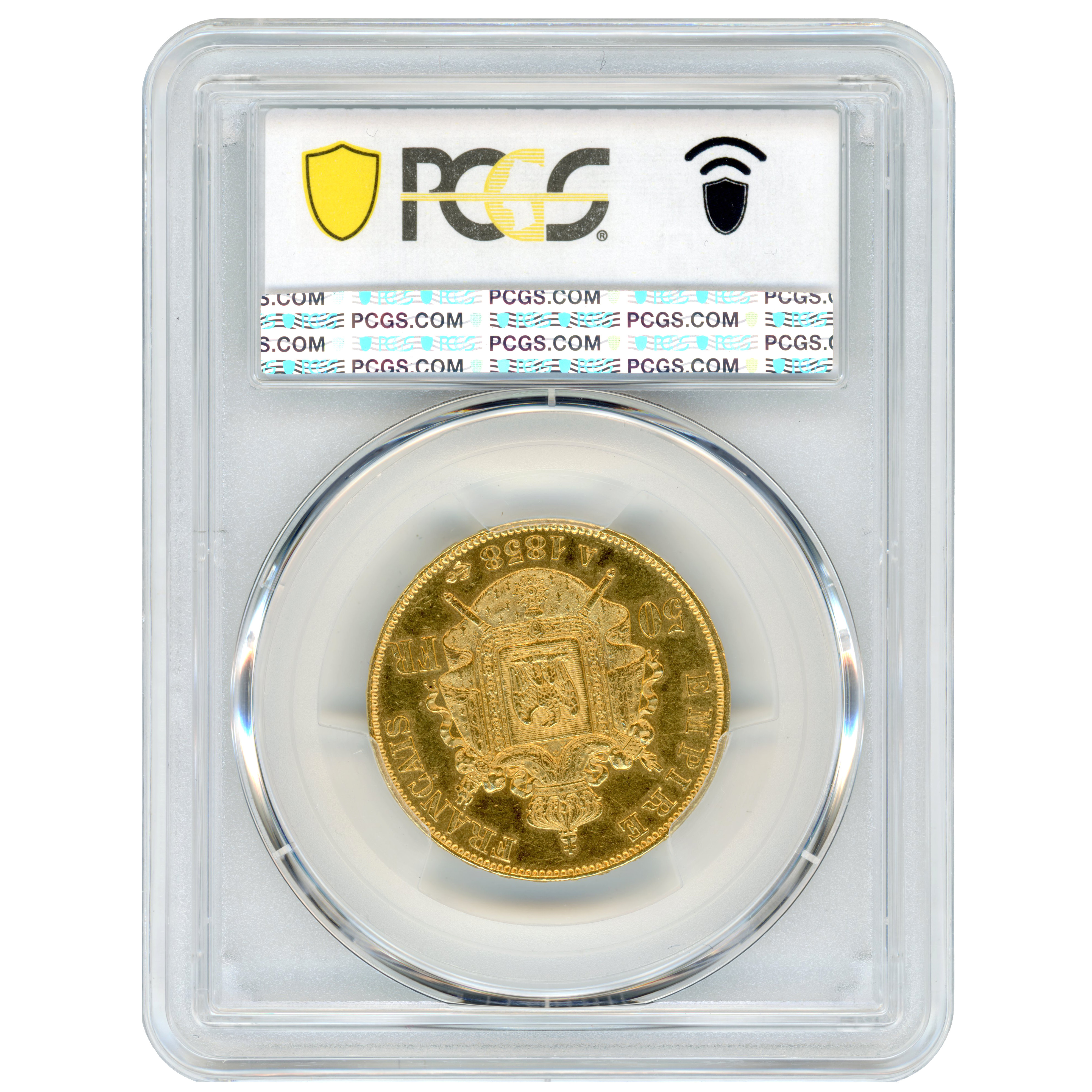 Napoléon III - 50 Francs - 1858 - Paris revers