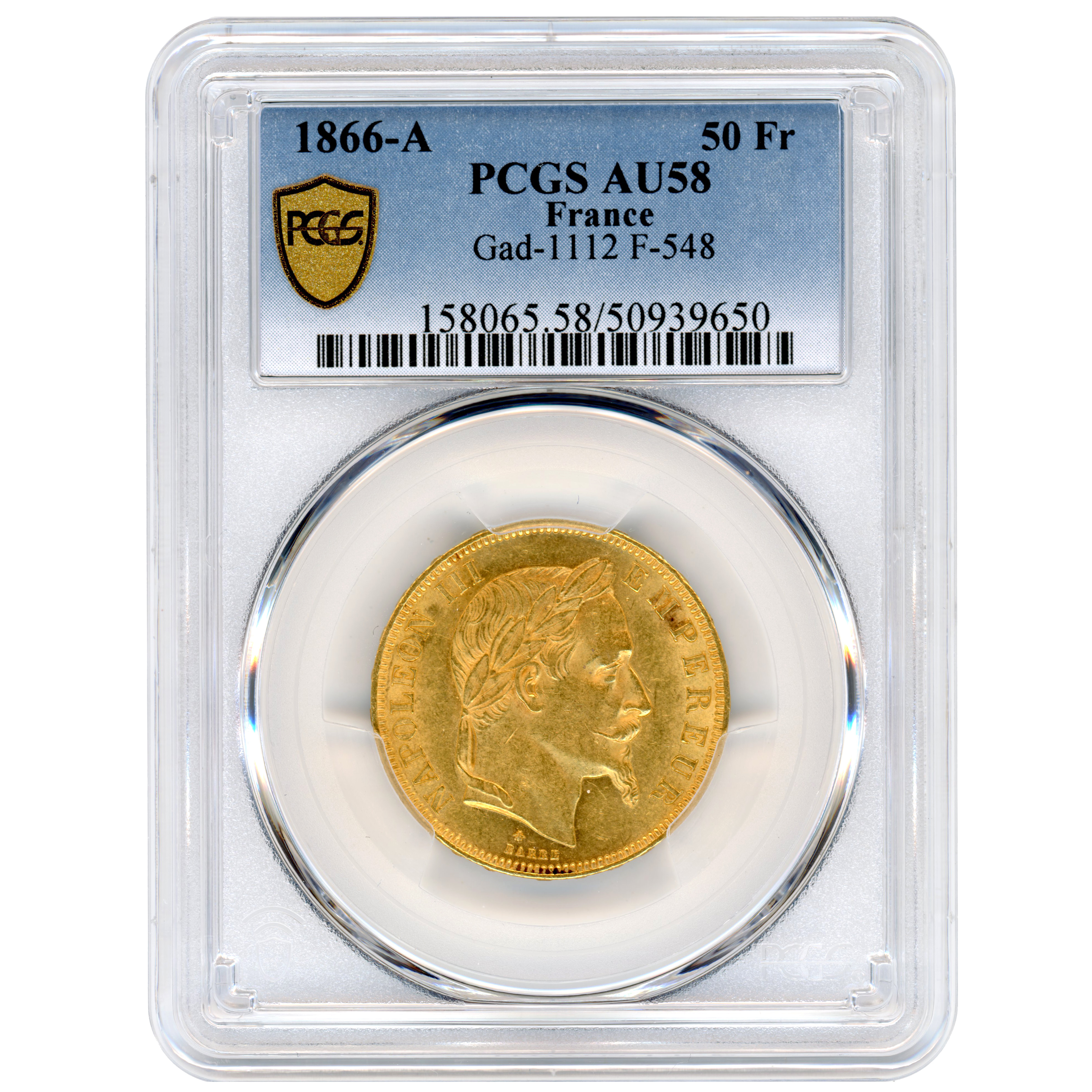 Napoléon III - 50 Francs - 1866 - Paris avers