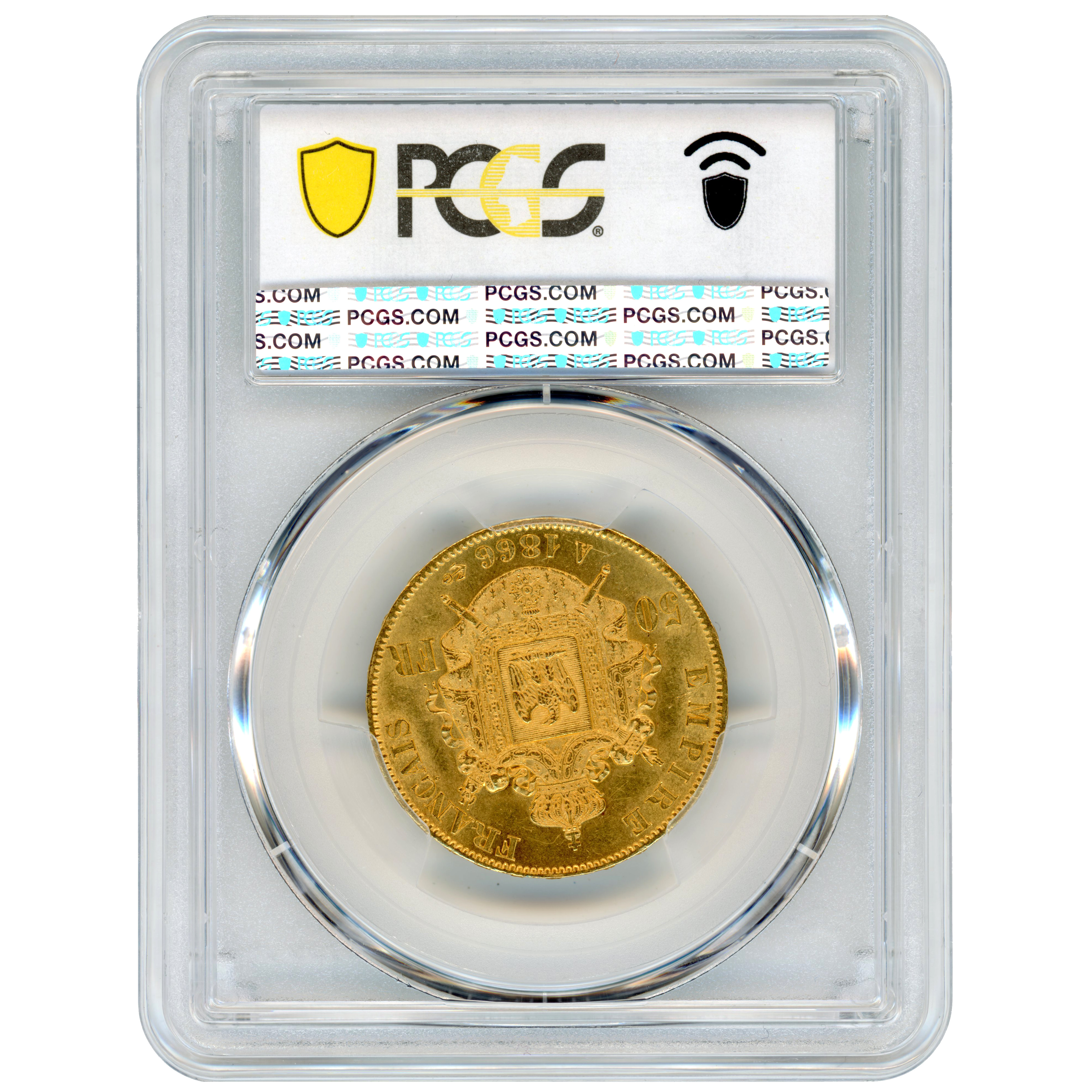 Napoléon III - 50 Francs - 1866 - Paris revers