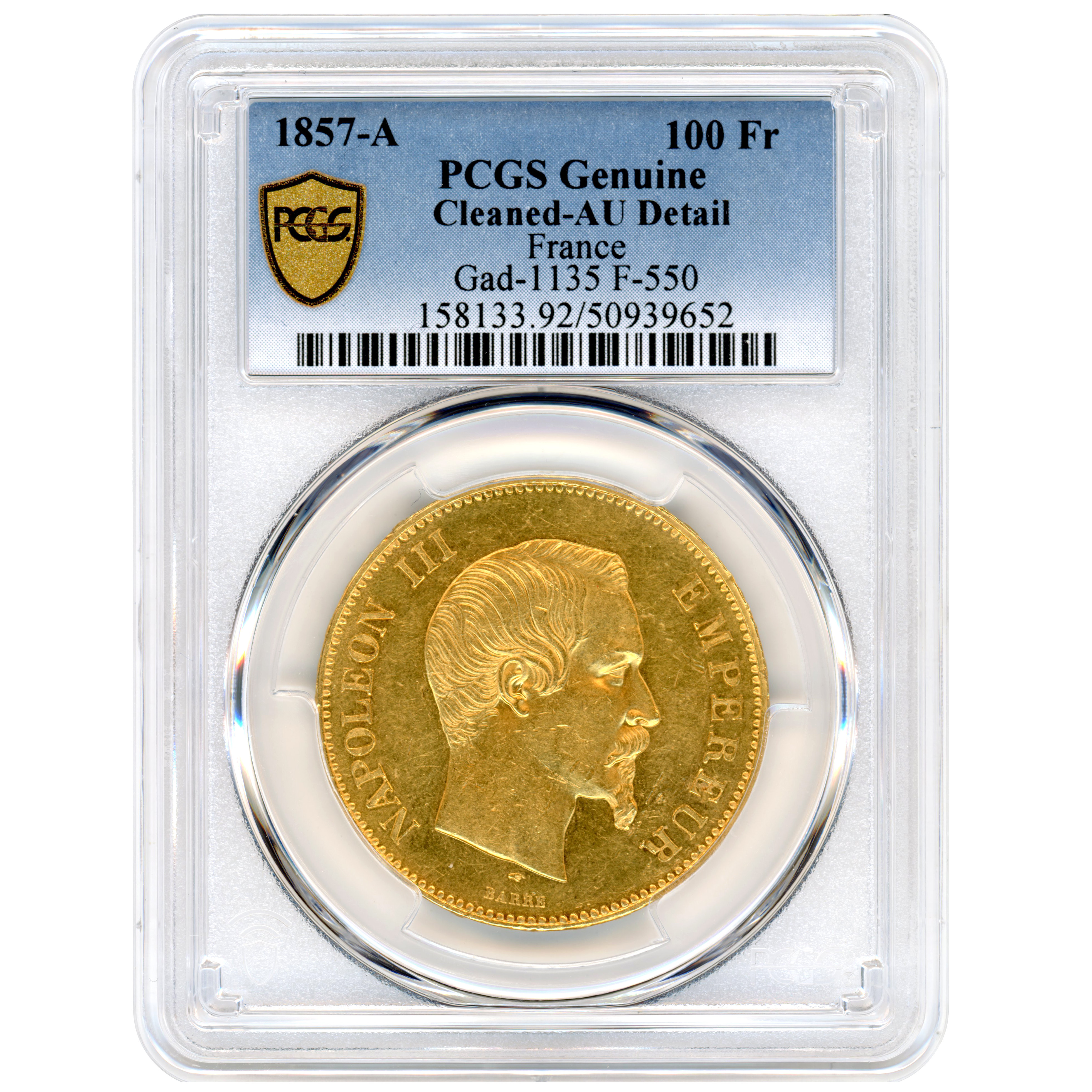 Napoléon III - 100 Francs - 1857 - Paris avers