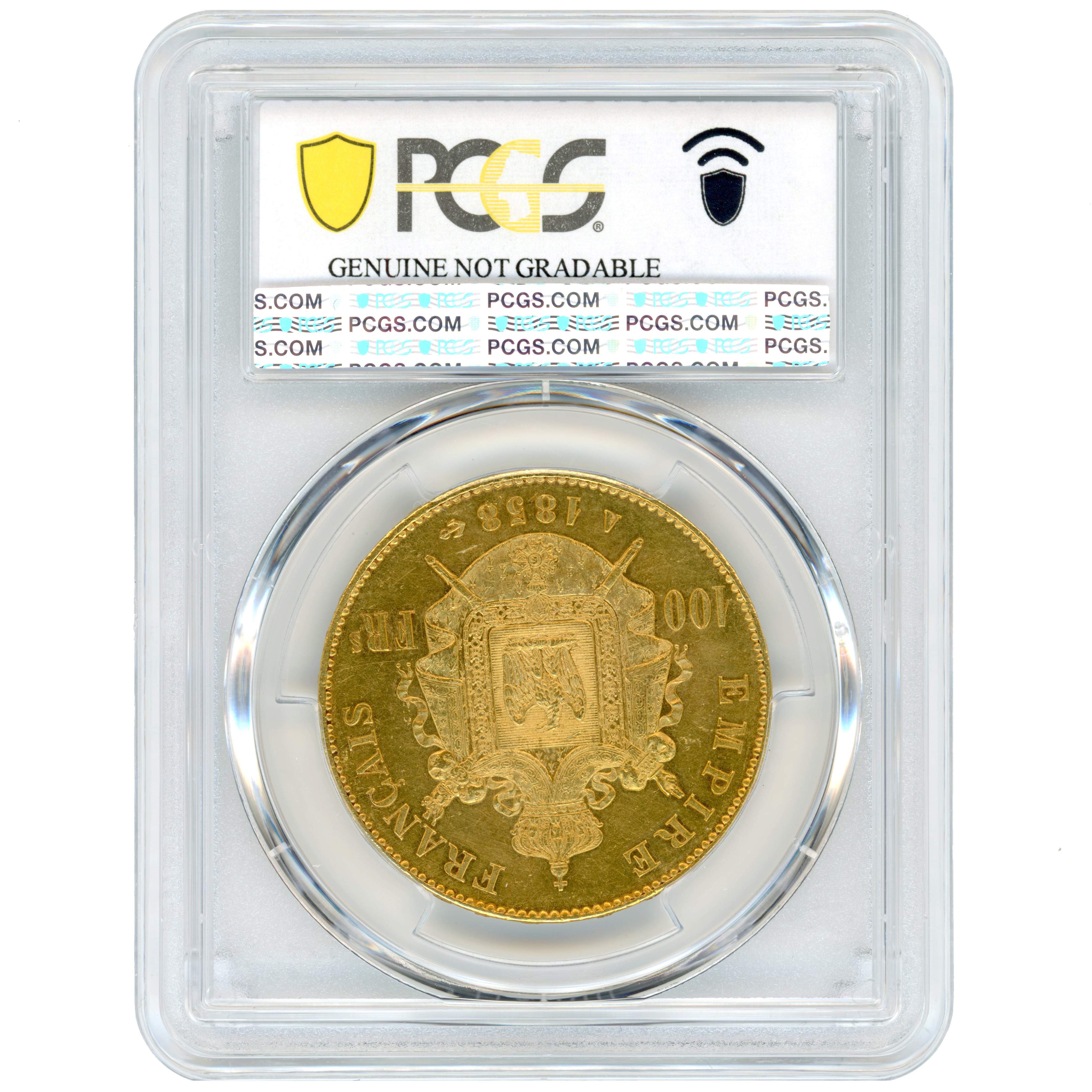 Napoléon III - 100 Francs - 1858 - Paris revers