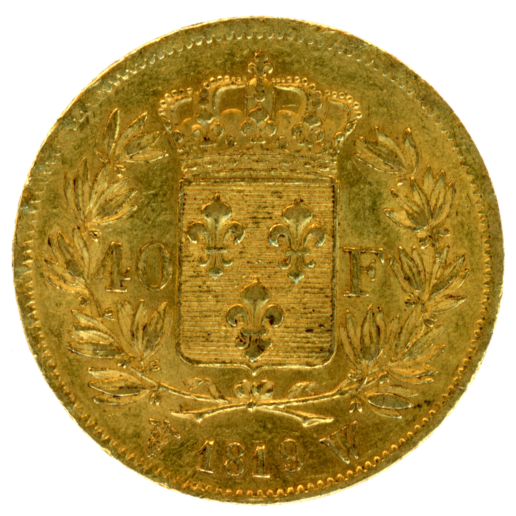 Louis XVIII - 40 Francs - 1819 - Lille revers