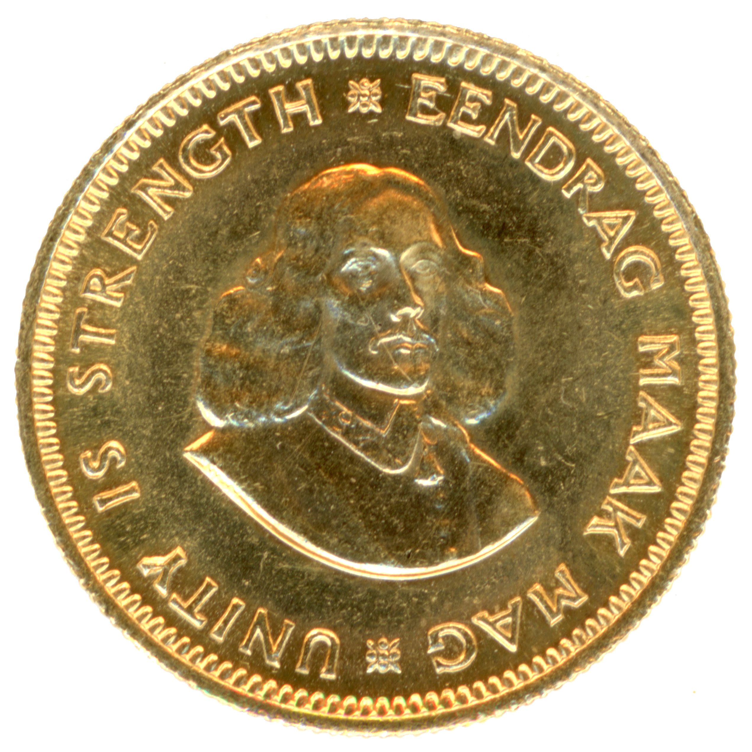 Afrique du Sud - 1 Rand Springbok - 1968 avers