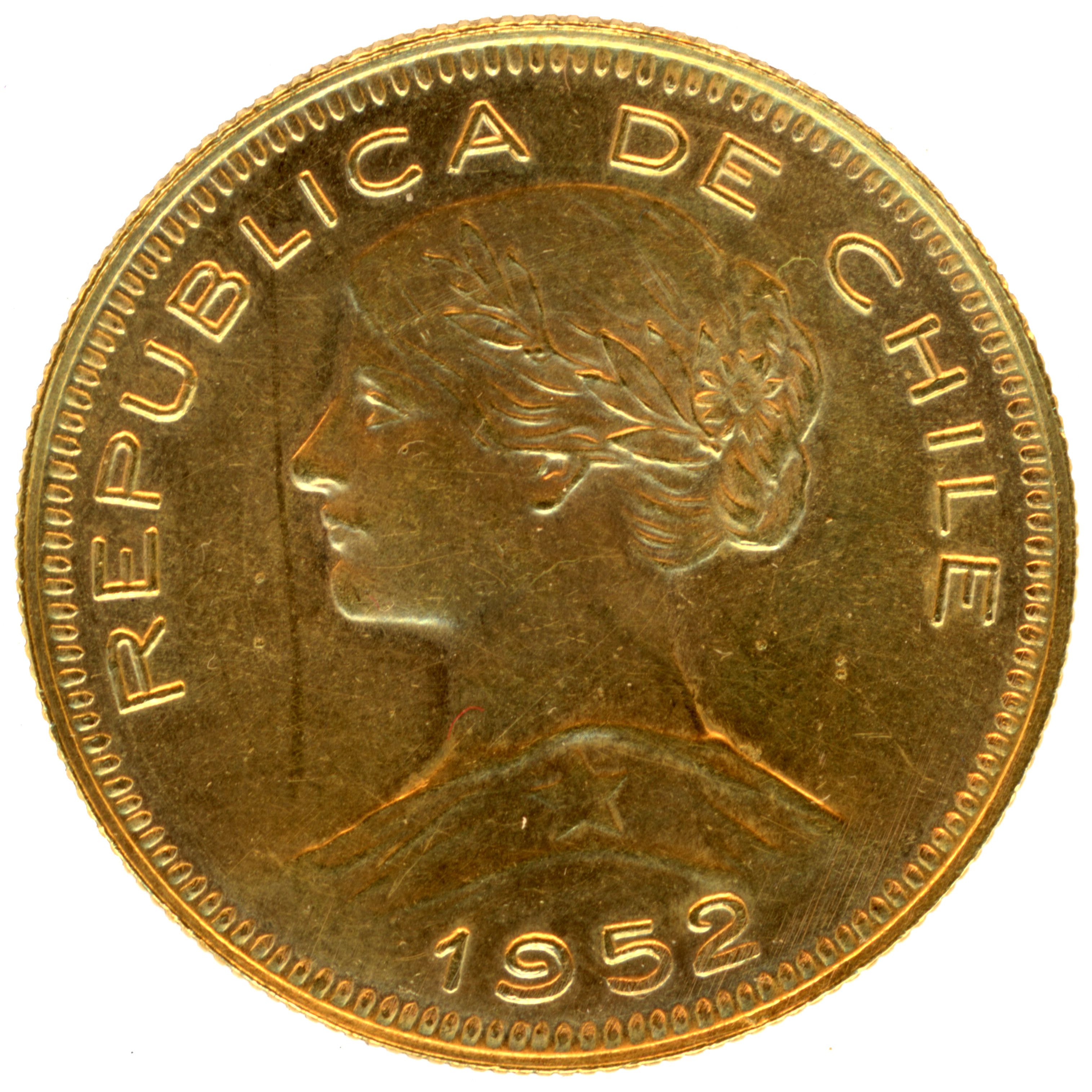 Chili - 100 Pesos - 1952 So avers