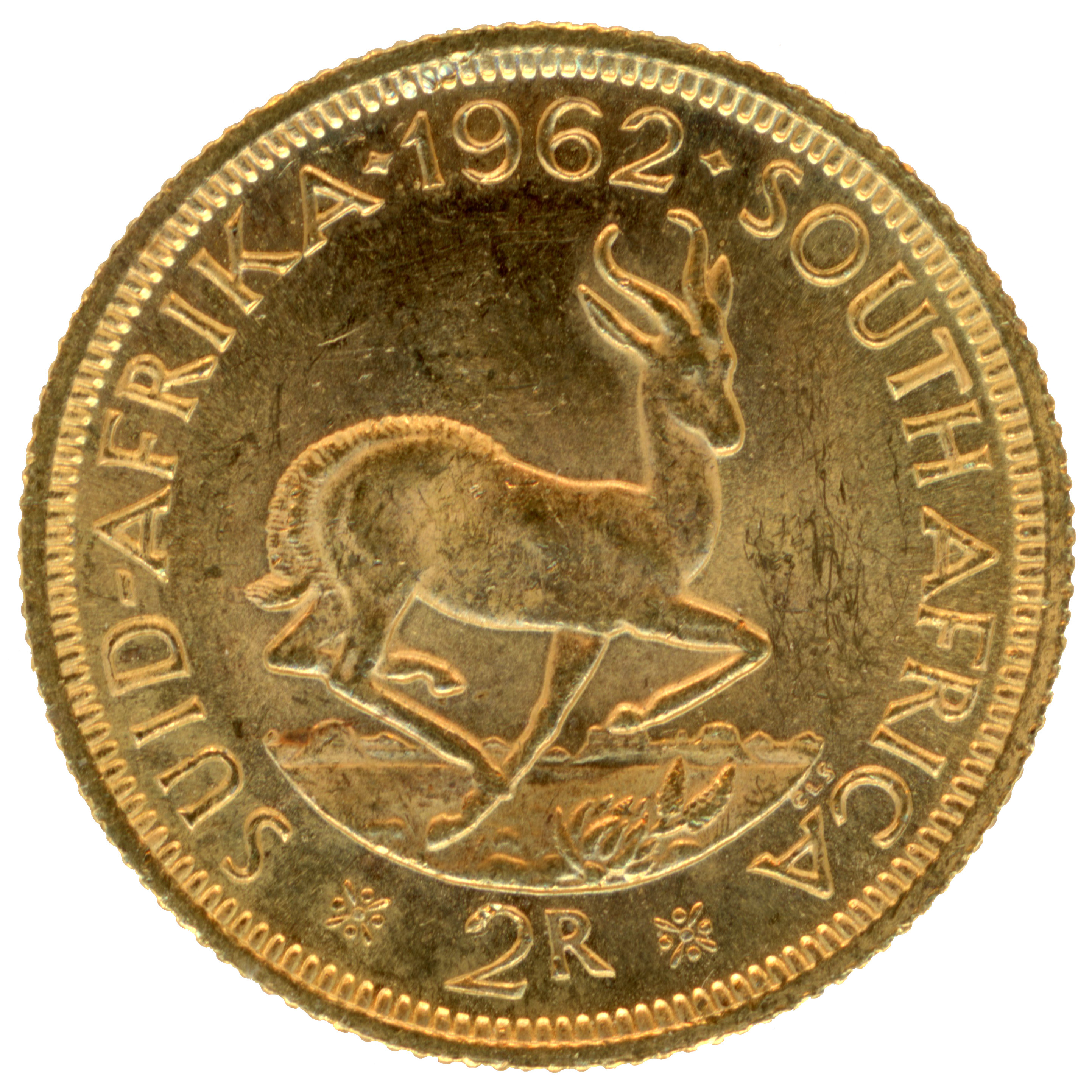 Afrique du Sud - 2 Rand Springbok - 1962 revers