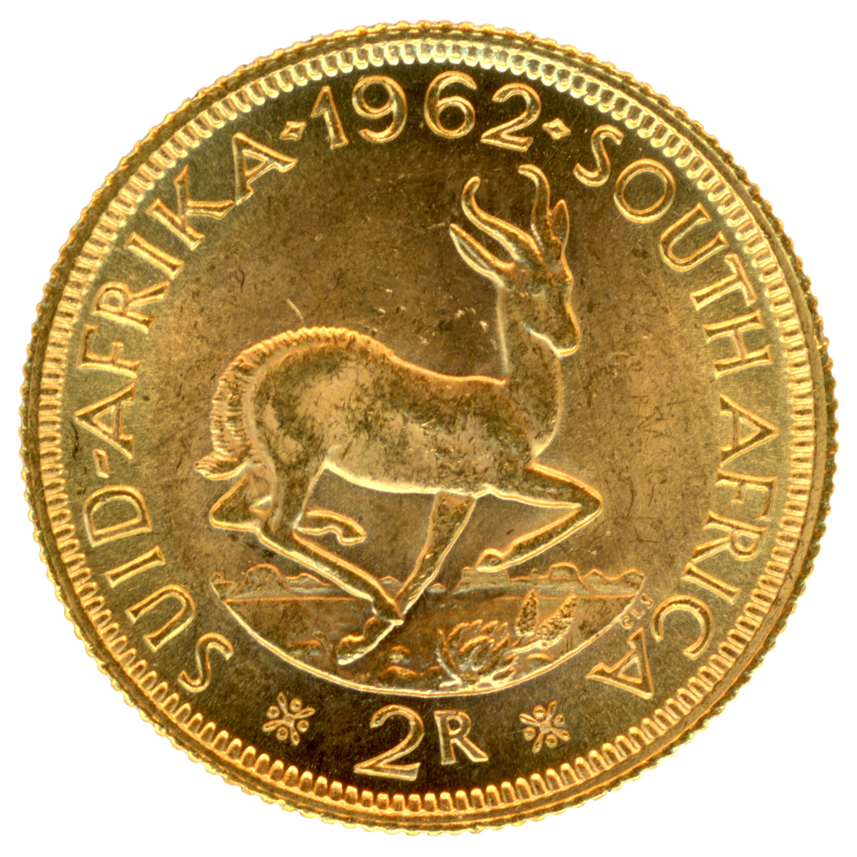 Afrique du Sud - 2 Rand Springbok - 1962 revers
