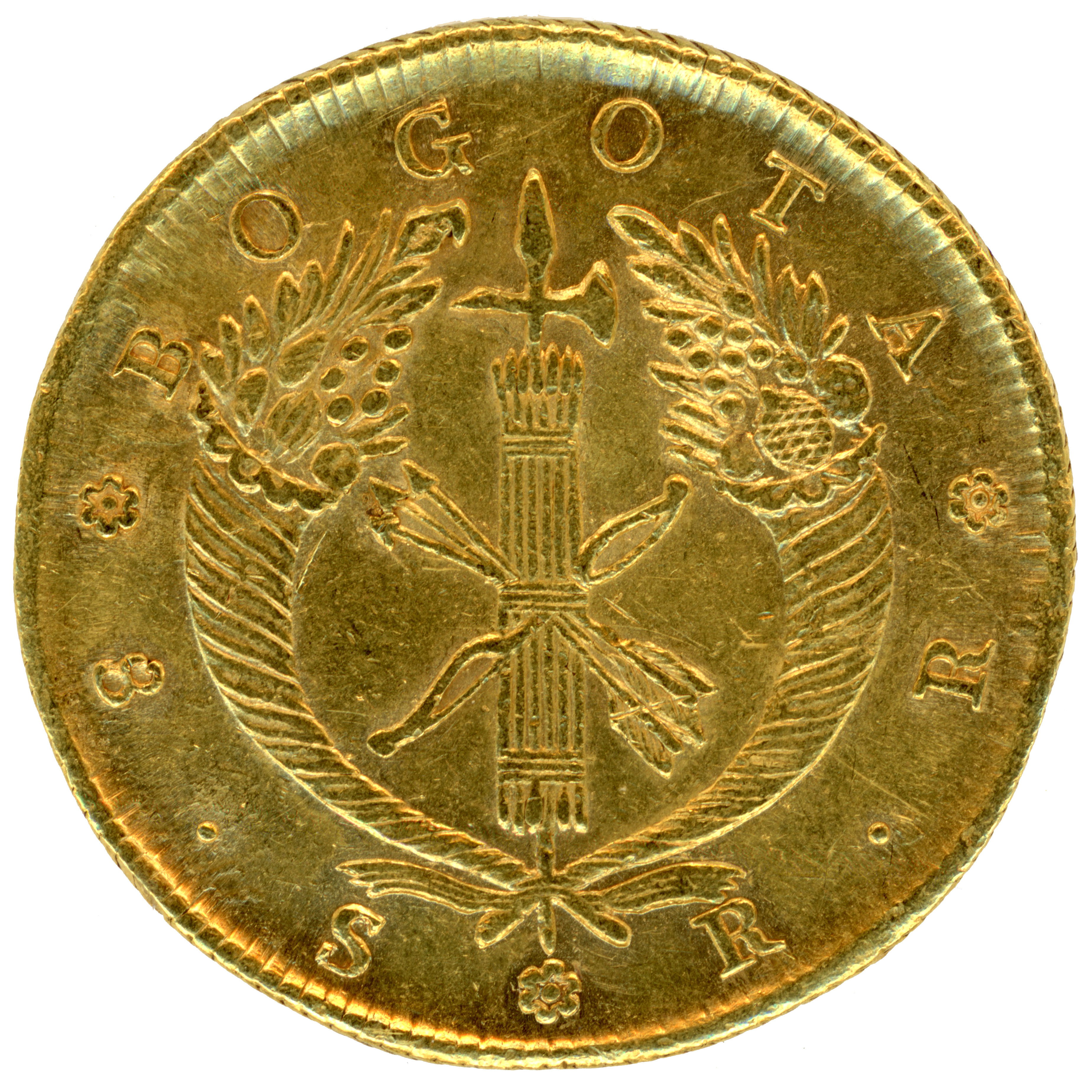 Colombie - 8 Escudos - 1828 RS revers