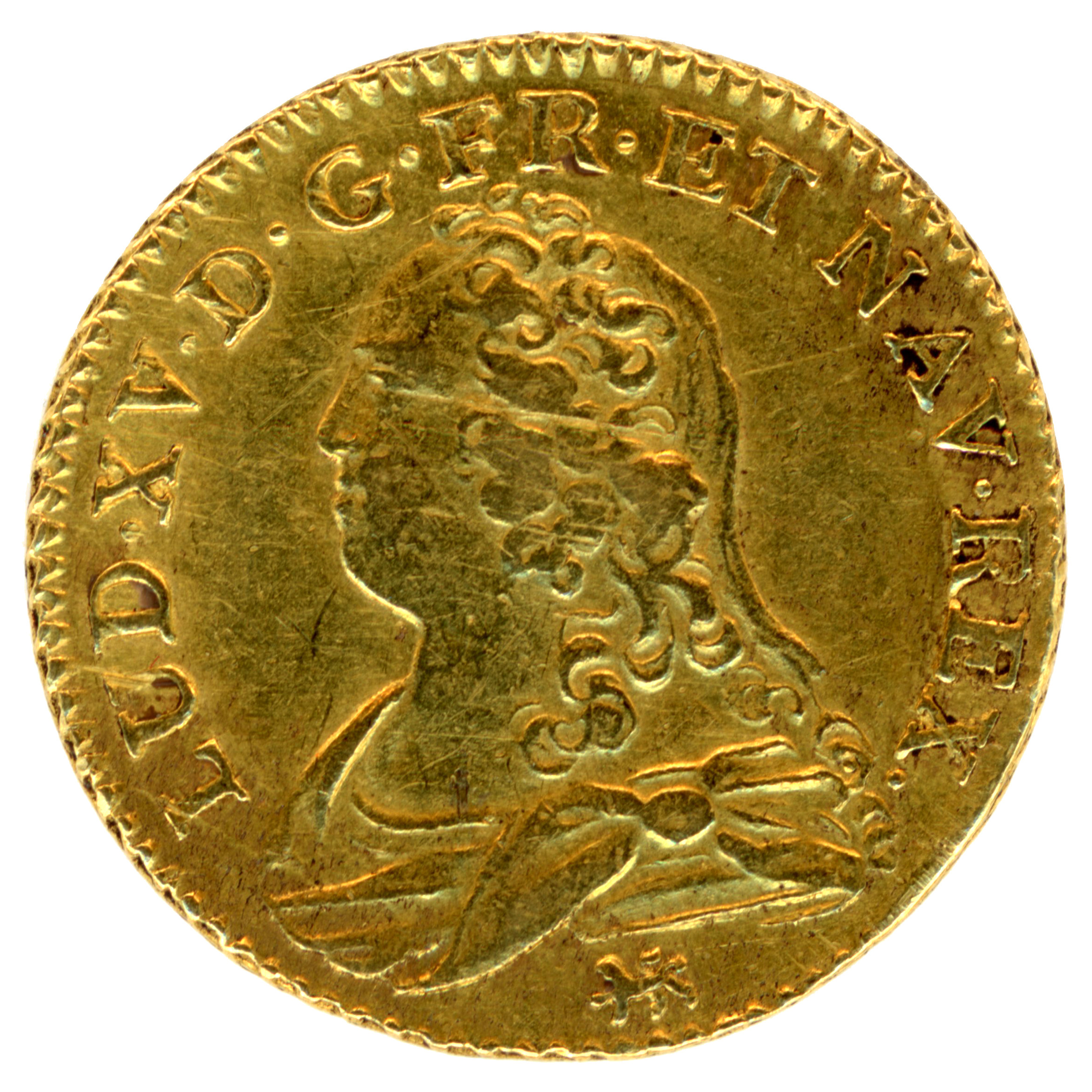 Louis XV - Louis d’or aux lunettes - 1727 T avers