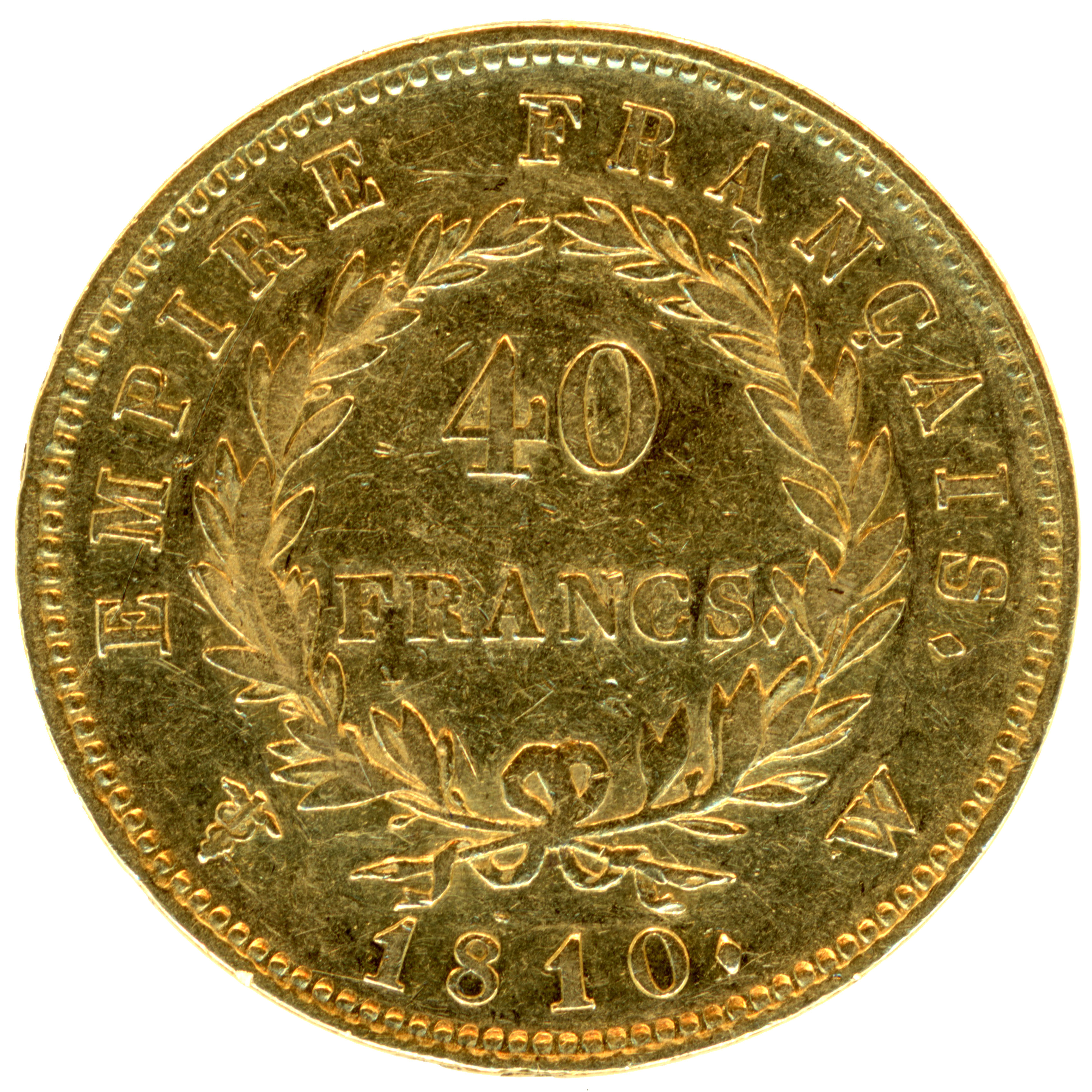 Napoléon Ier - 40 Francs - 1810 - Lille revers