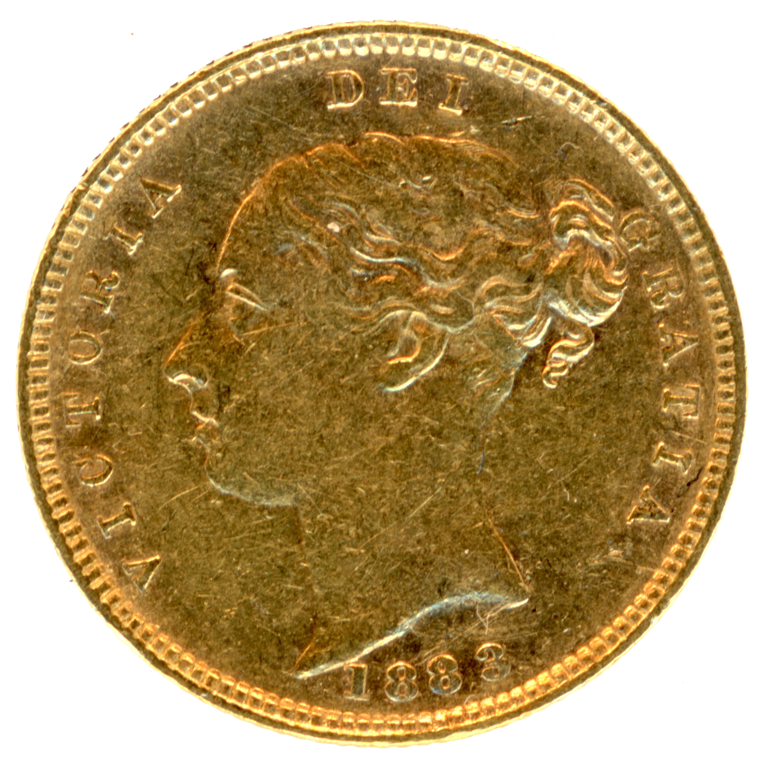 Grande-Bretagne - 1/2 Souverain - 1883 avers