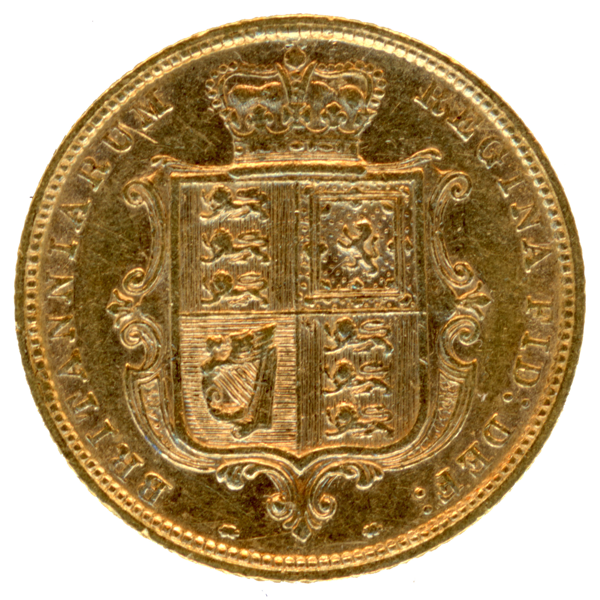 Grande-Bretagne - 1/2 Souverain - 1883 revers