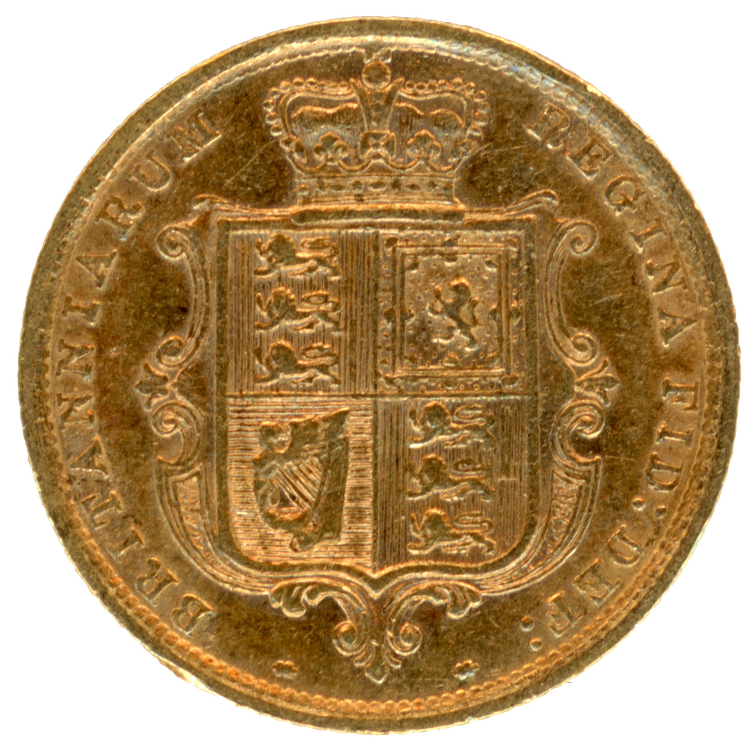 Grande-Bretagne - 1/2 Souverain - 1884 revers