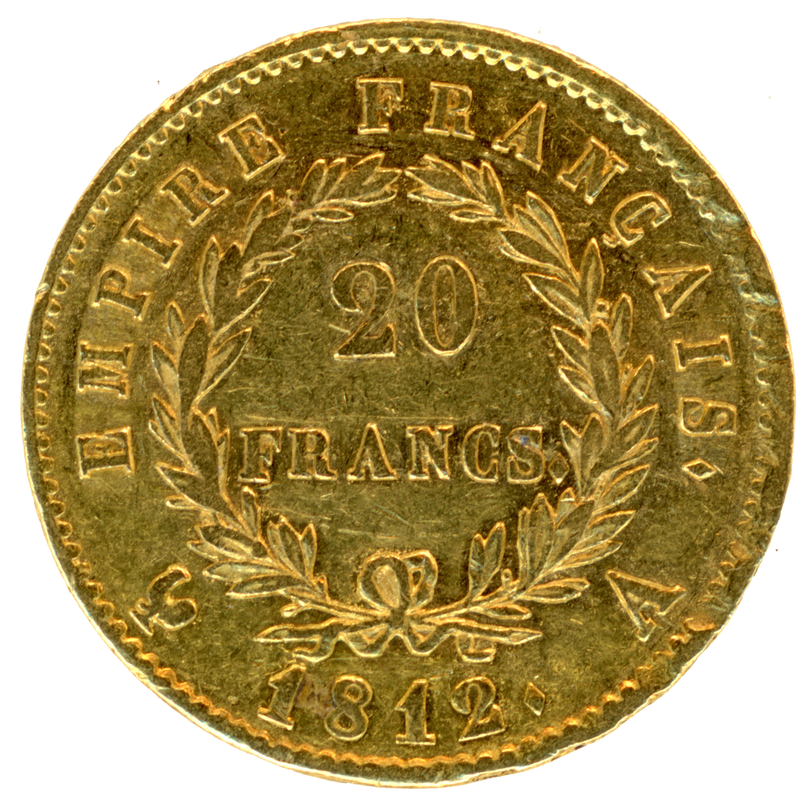 Napoléon Ier - 20 Francs - 1812 Paris revers