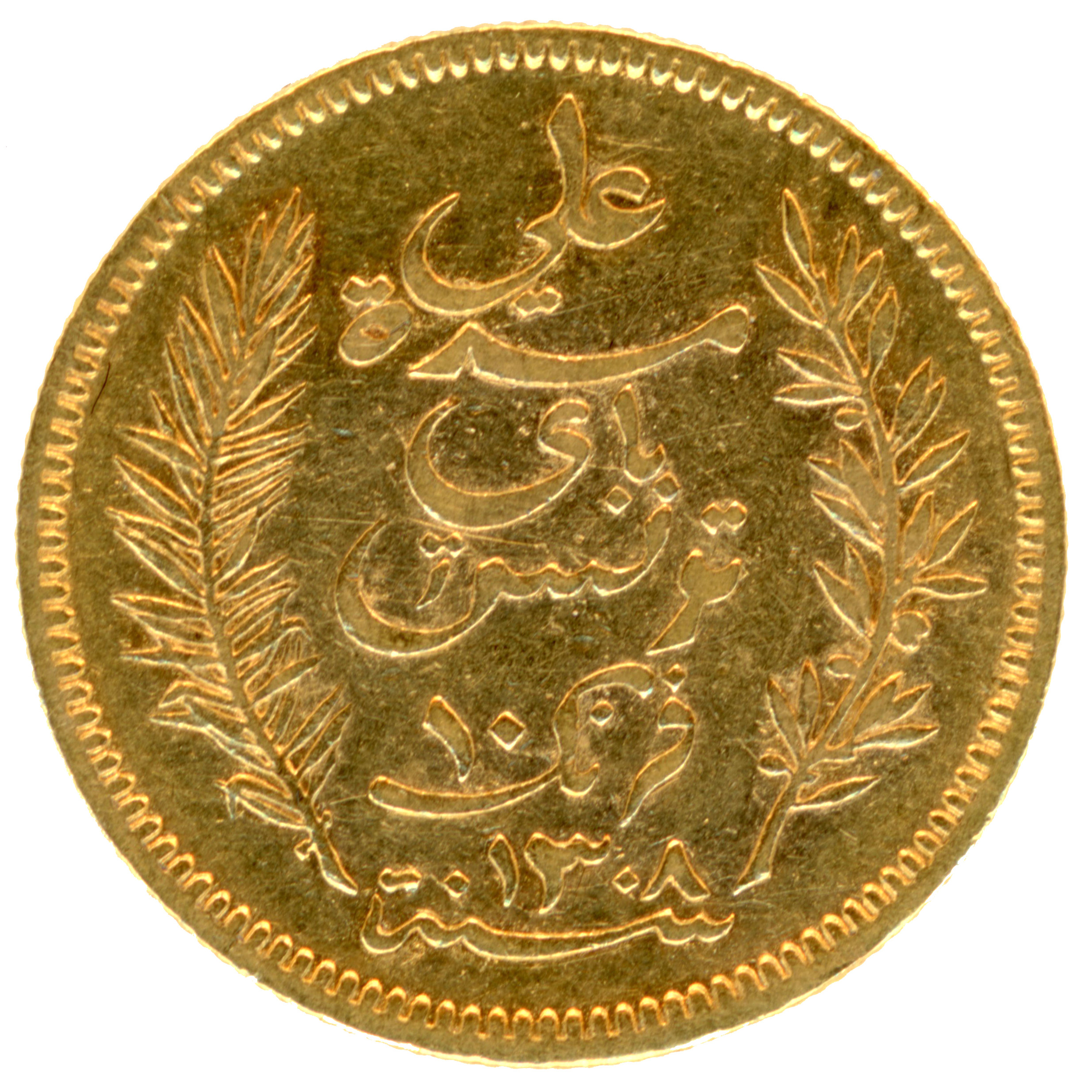 Tunisie - 10 Francs Tunis - 1891 A avers