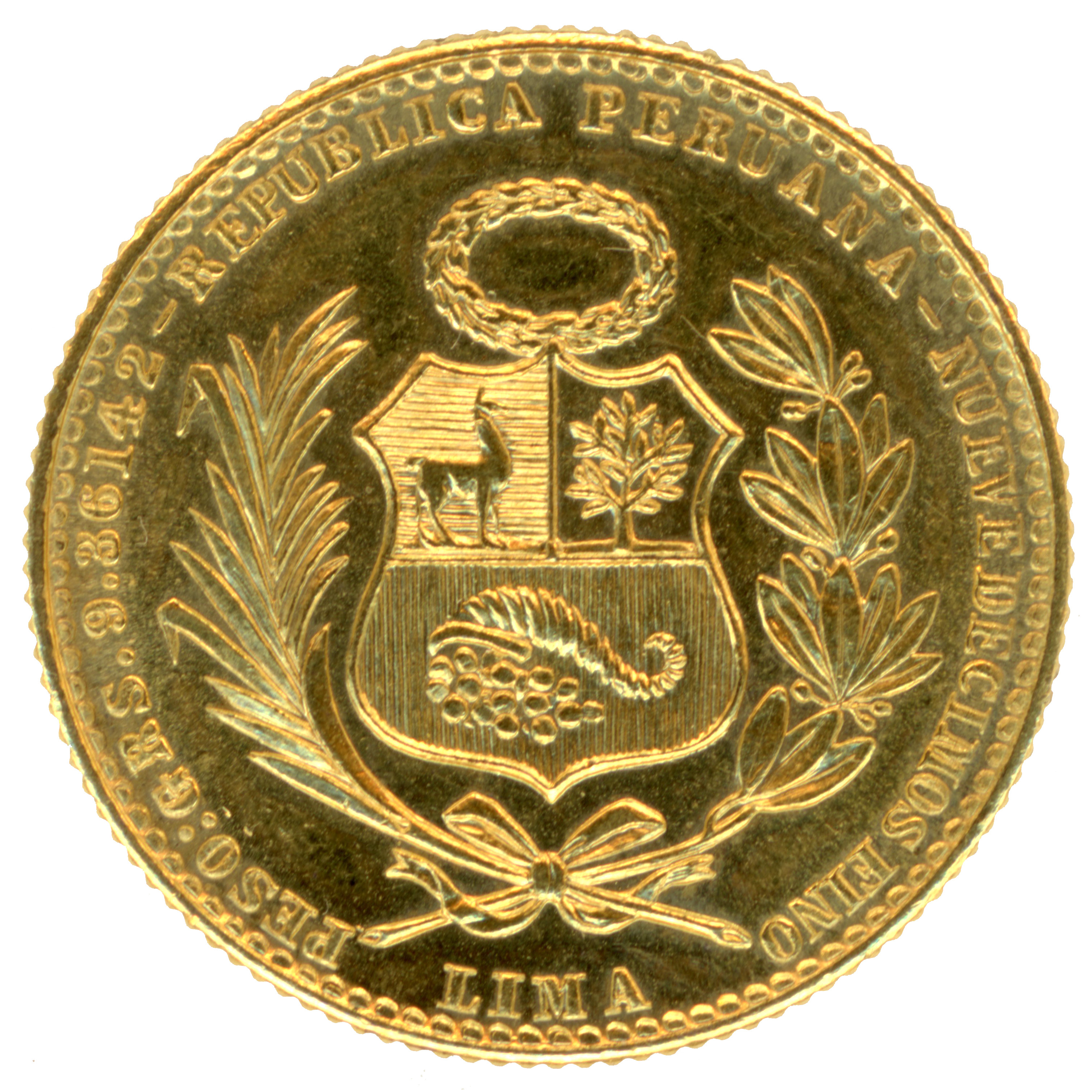 Pérou - 20 Soles - 1952 - Lima revers