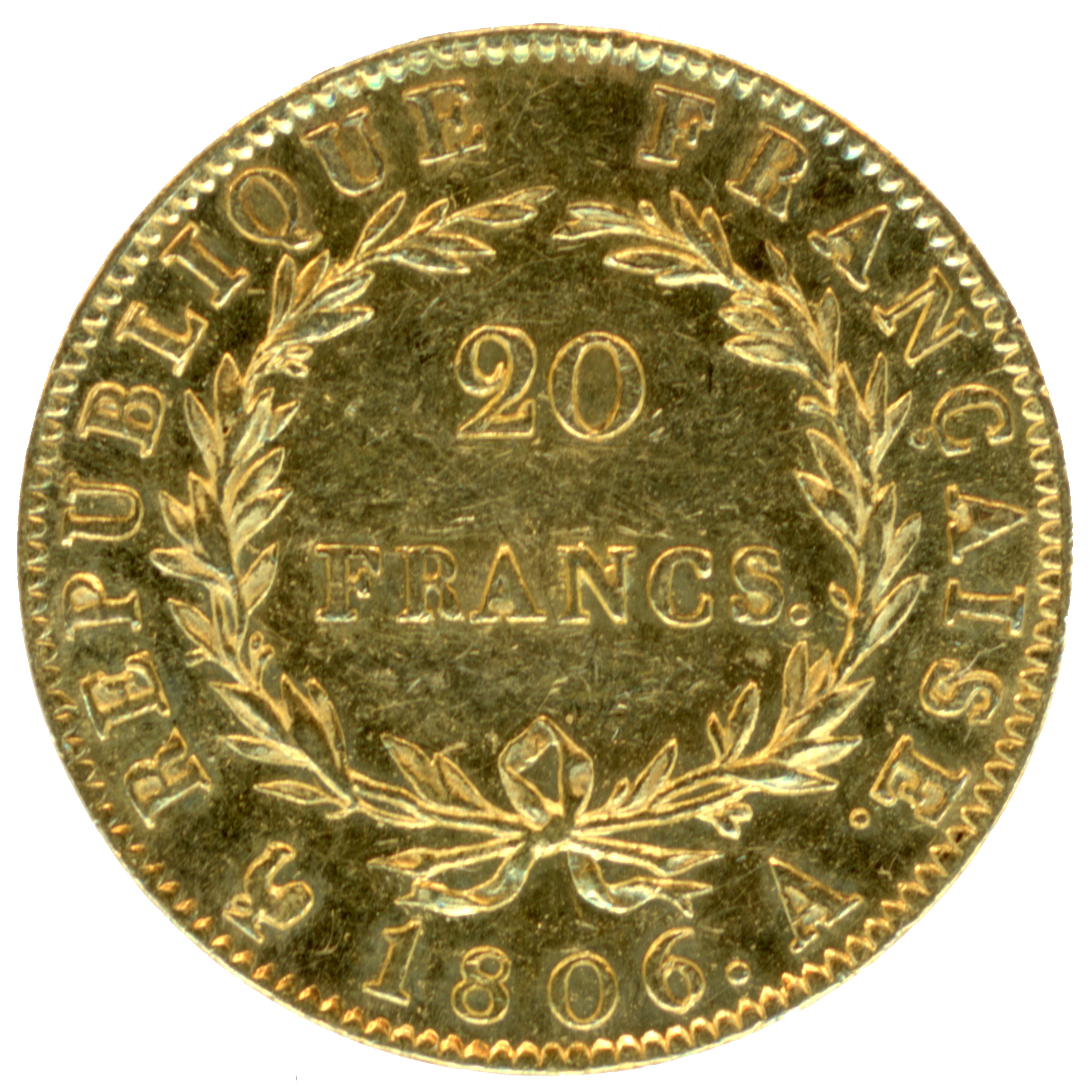 Napoléon Ier - 20 Francs - 1806 A revers